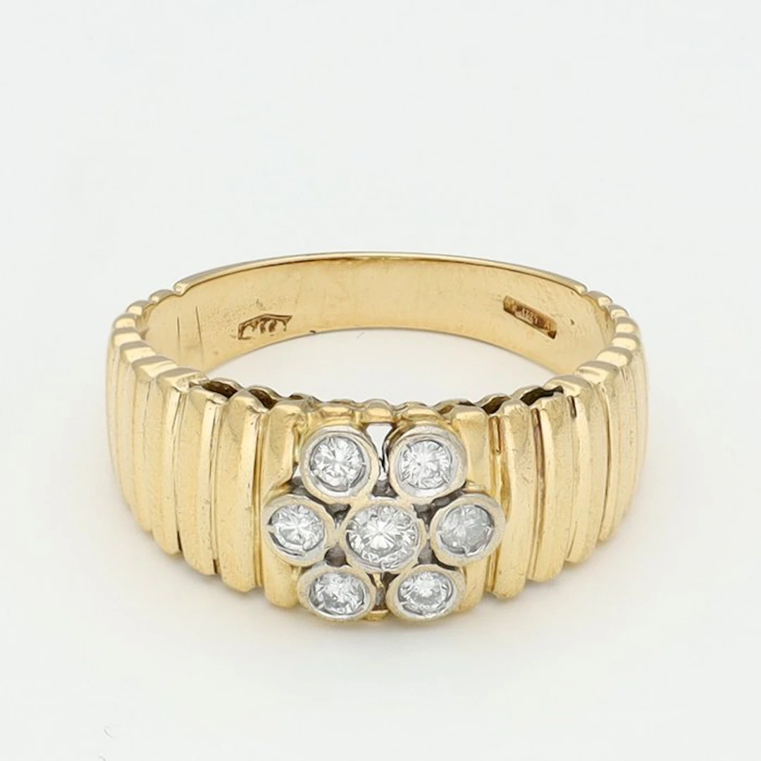 Ring - 18 kt. Yellow gold Diamond (Natural)