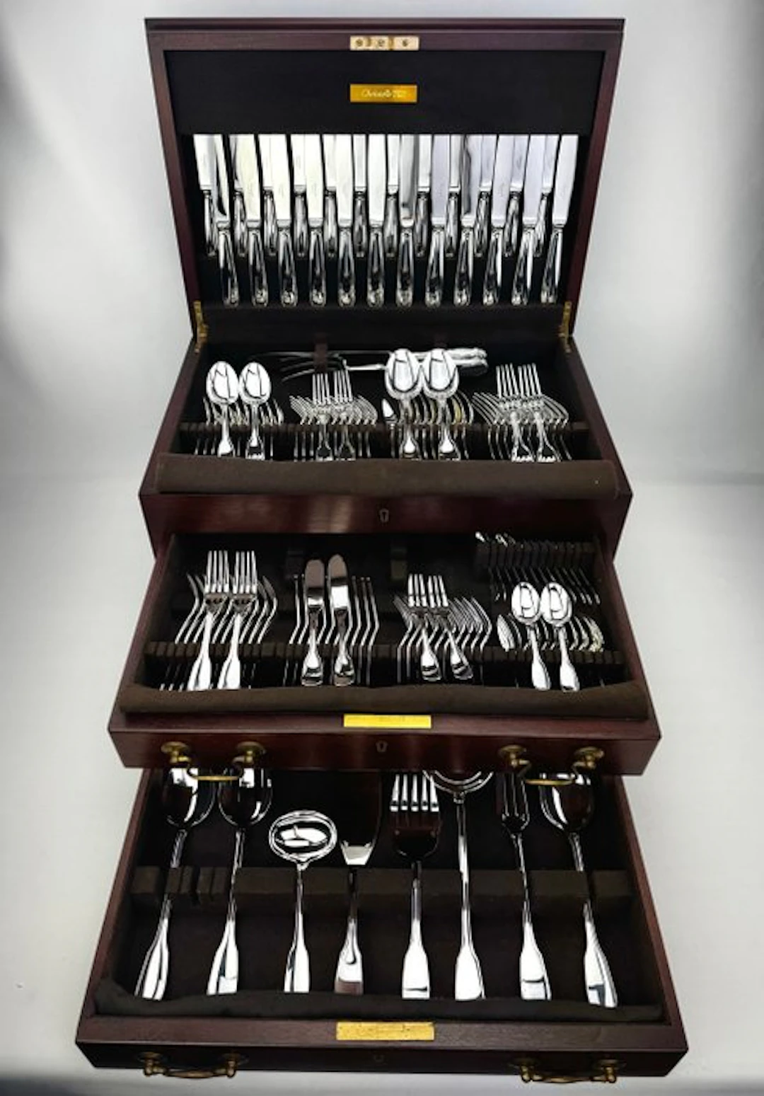 Christofle - Table service for 12 (144) - Touraine - Silverplated