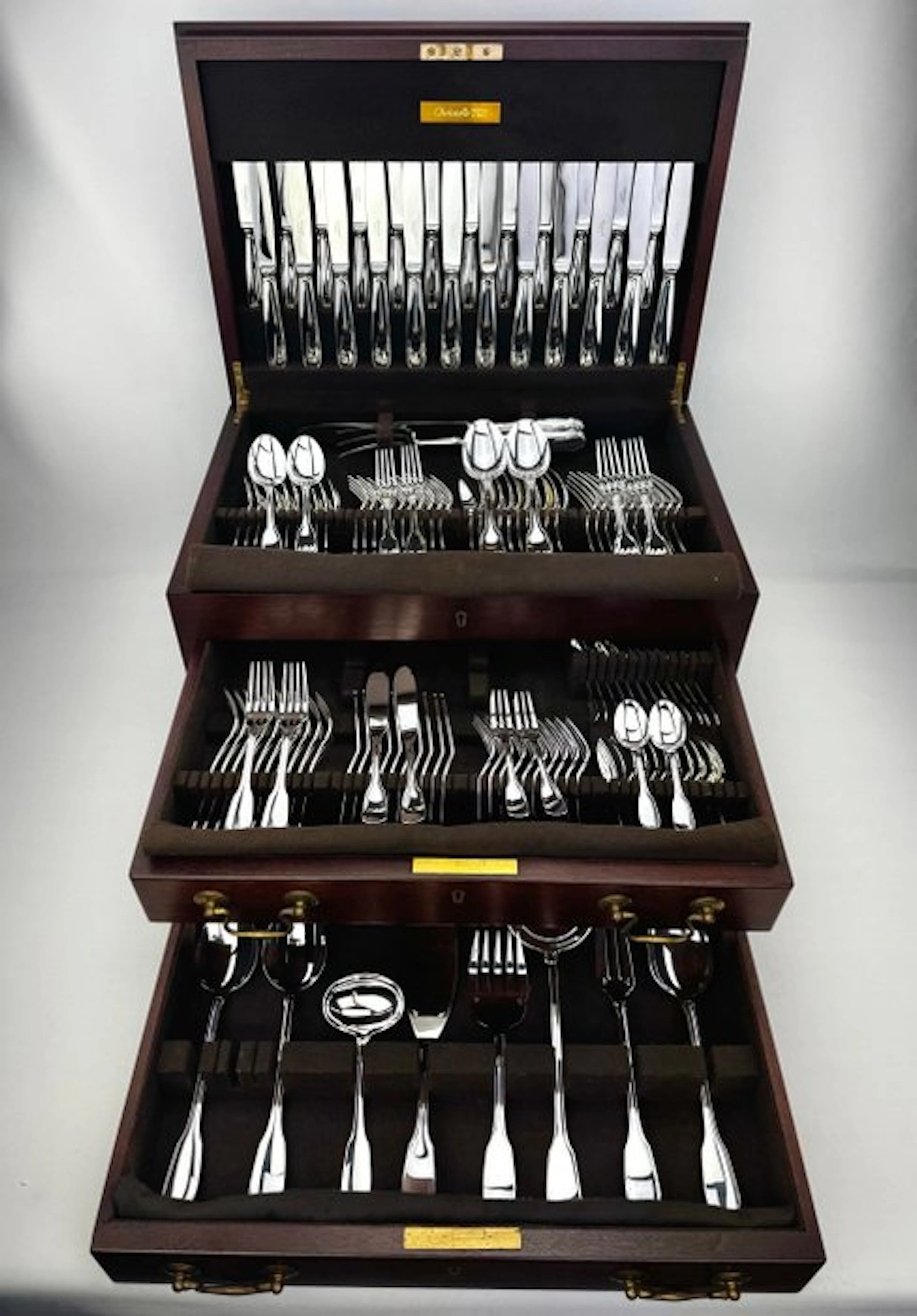 Christofle - Table service for 12 (144) - Touraine - Silverplated