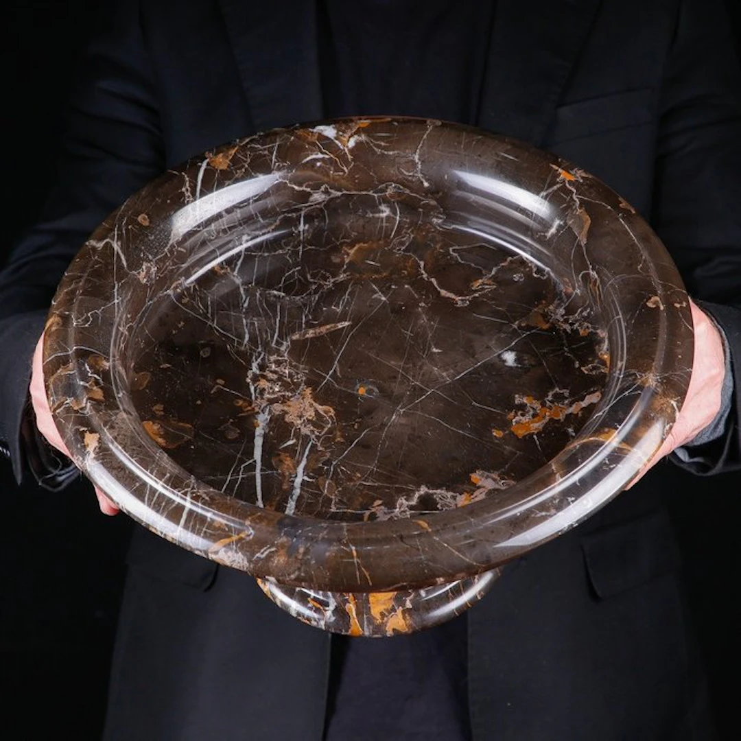Mediceo Style Fruit Bowl in Michelangelo Black Marble...