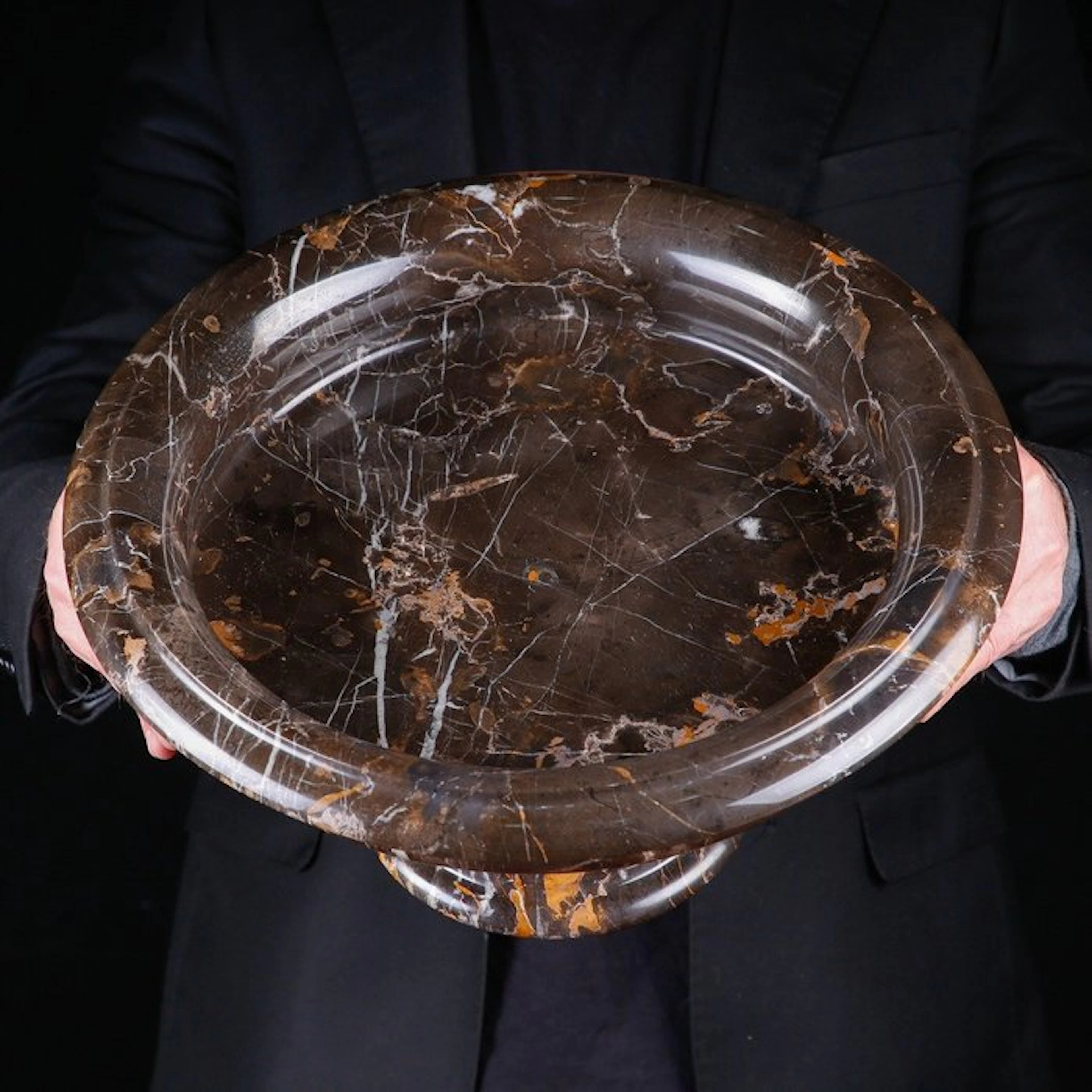 Mediceo Style Fruit Bowl in Michelangelo Black Marble...