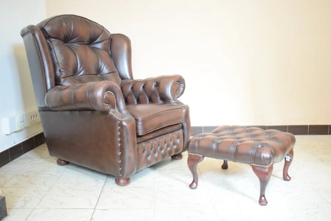 Springvale Chesterfield - Armchair - Suzanne - Leather - UK Made -