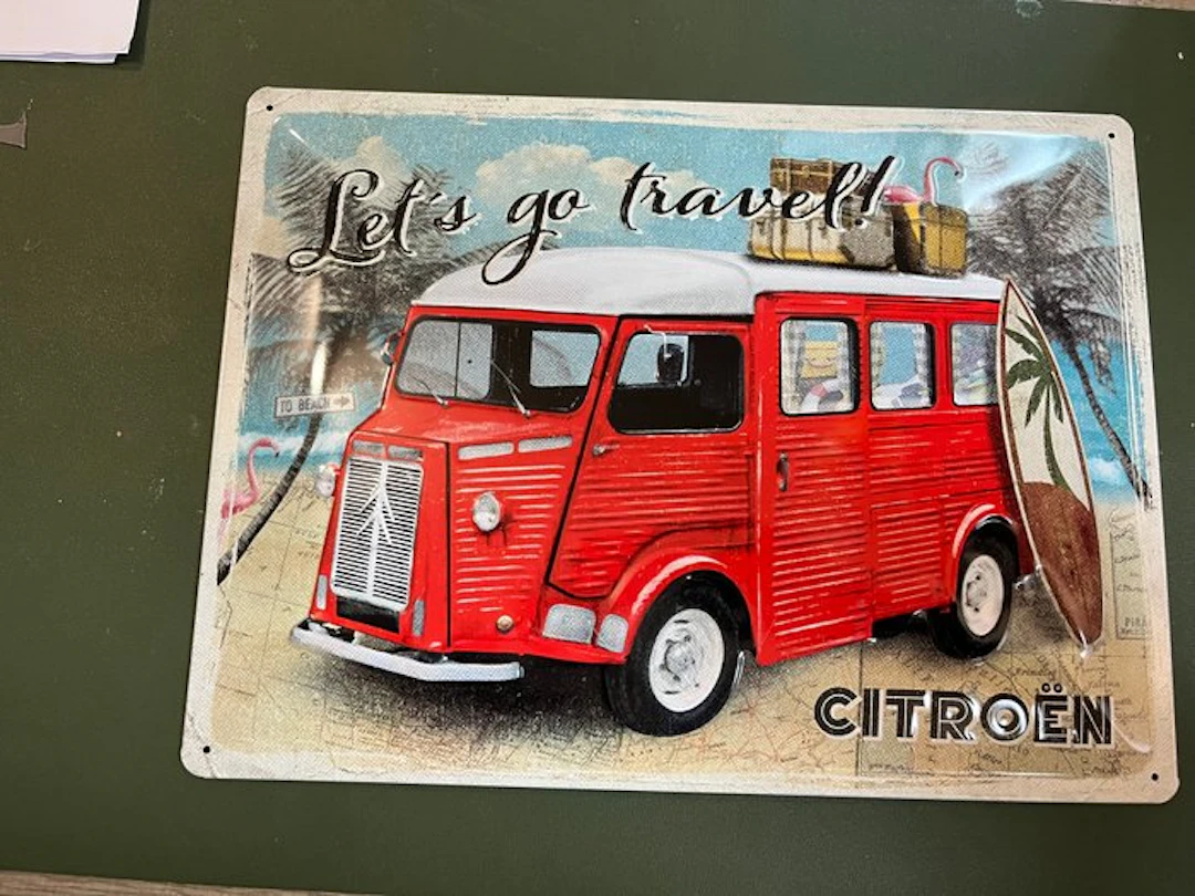Citroën, Let’s go travel. - Sign - Metal
