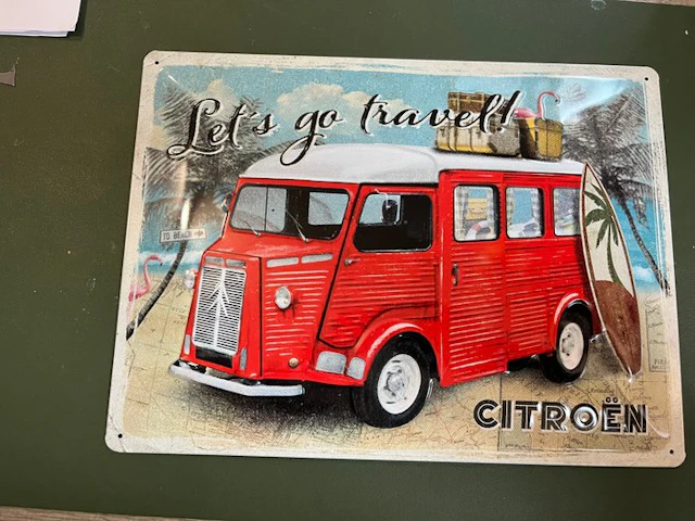 Citroën, Let’s go travel. - Sign - Metal