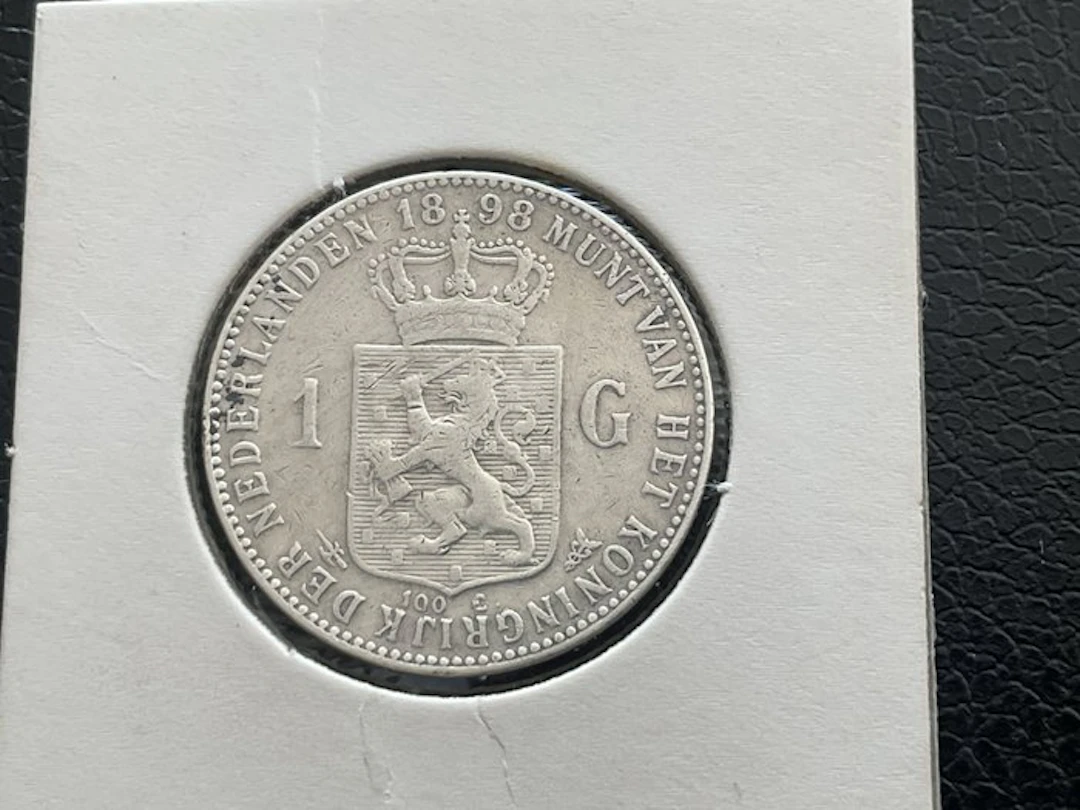 Netherlands. Wilhelmina. 1 Gulden 1898 (No reserve price)