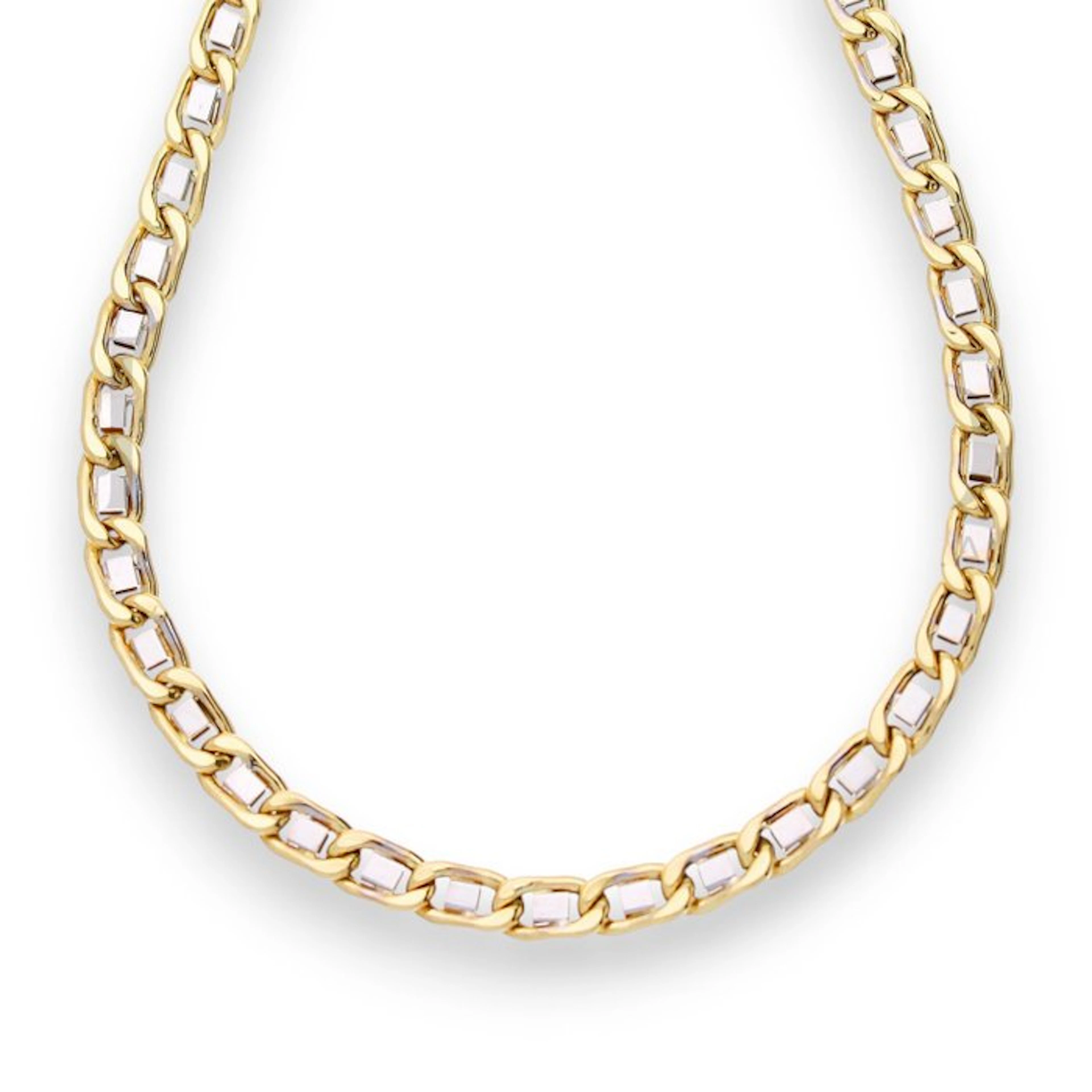 Necklace - 18 kt. Yellow gold, White gold - 18k necklace, 60 cm, 19.70 g