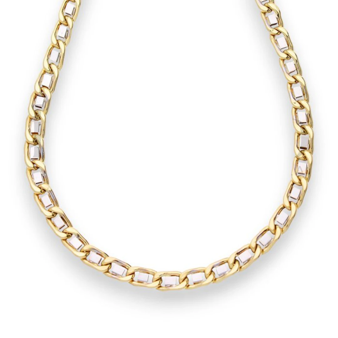 Necklace - 18 kt. Yellow gold, White gold - 18k necklace, 60 cm, 19.70 g