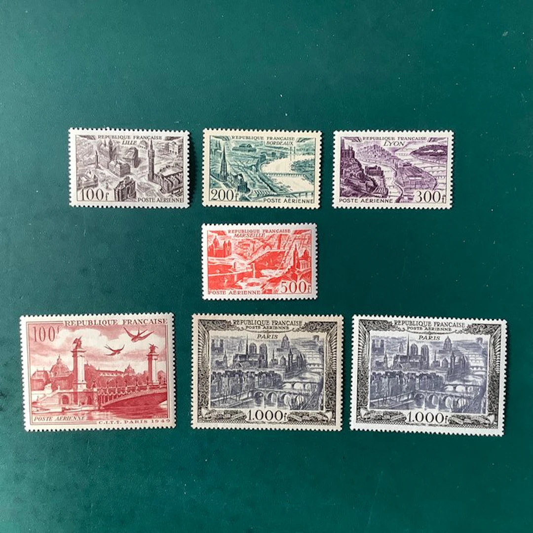 France 1949/1950 - Airmail: 2 issues and Flight over...