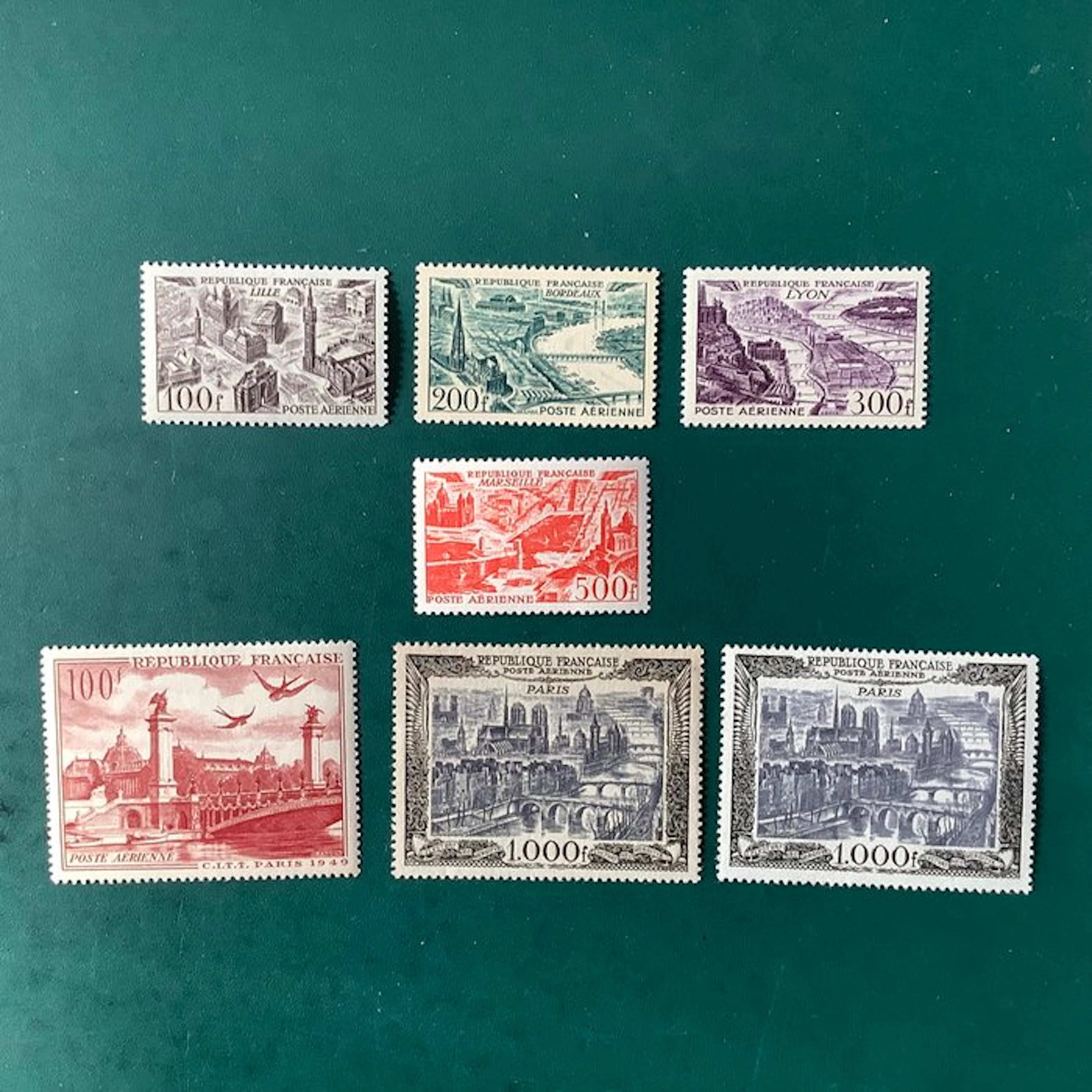 France 1949/1950 - Airmail: 2 issues and Flight over...