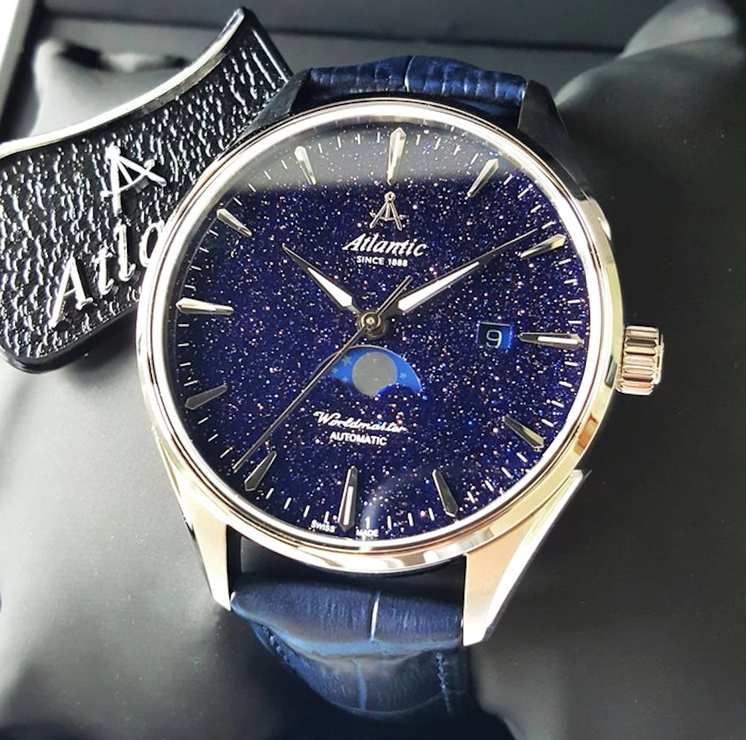Atlantic - NIGHTSKY - Moonphase - Swiss Automatic...