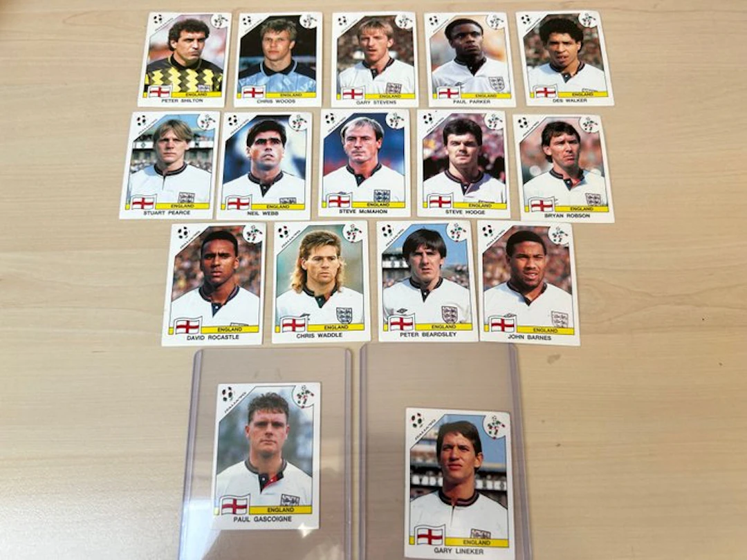 1990 Panini Italia '90 Paul Gascoigne Unpasted - 16 Sticker - Good (GD)