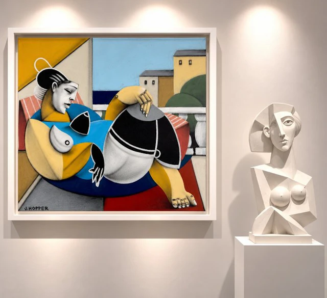 Jone Hopper - Muse allongée au balcon