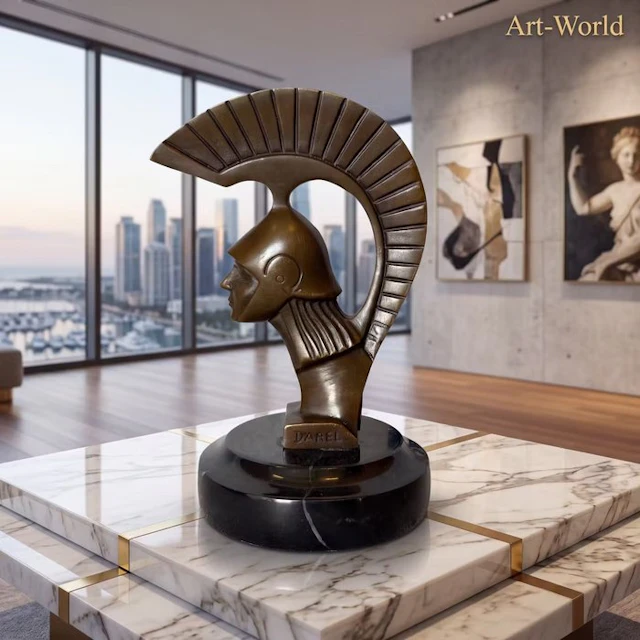 Naar Darel - Statue, Automascotte Spartaan 15.5 cm / 820 gram - 15.5