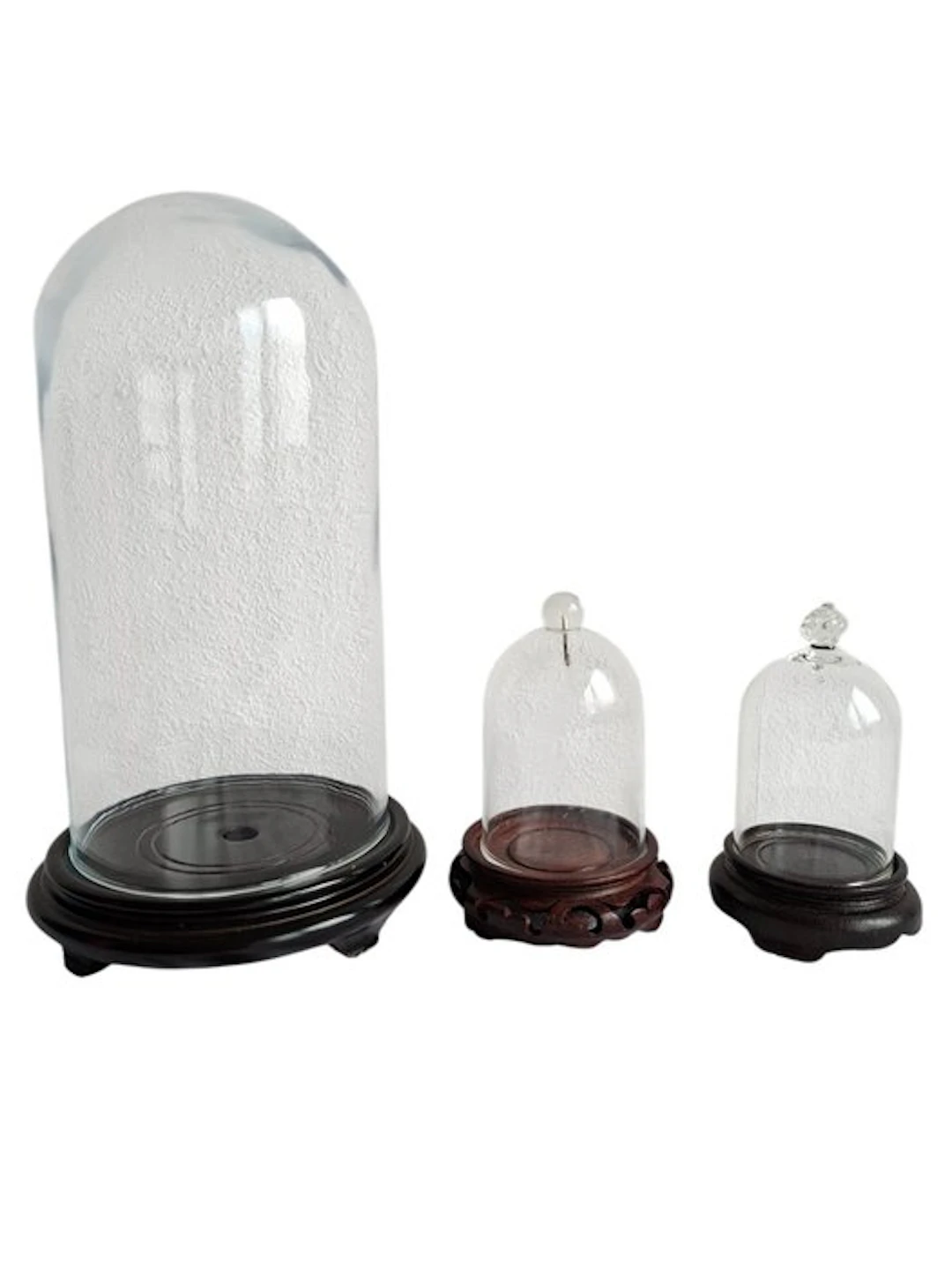Bell jar (3) - Glass, Plastic, Wood - 1980-1990 - 2 with a hanging hook