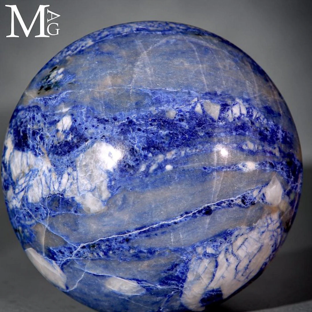 Natural sodalite sphere Collection and decorative sphere...