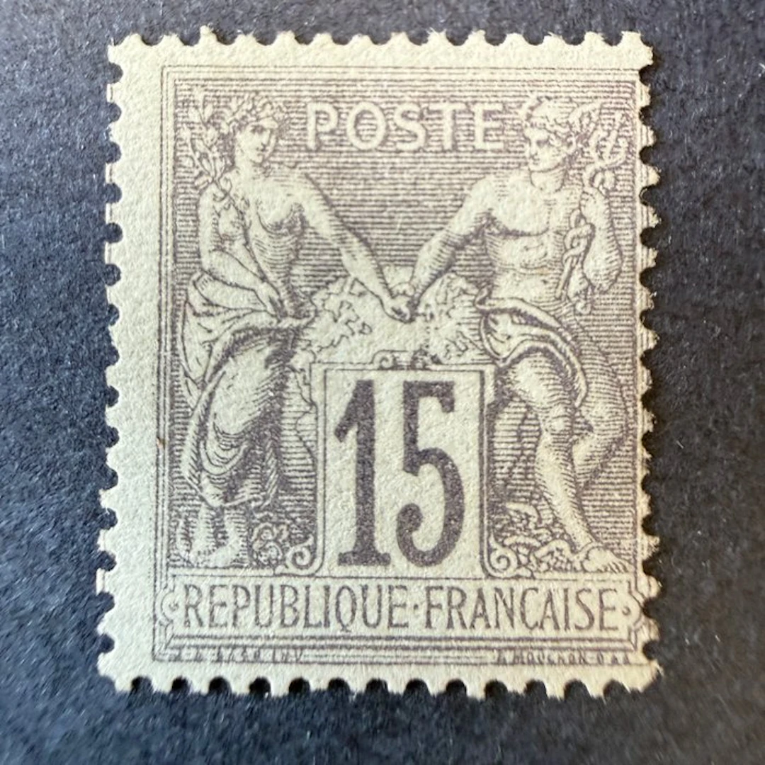 France - Yvert 66 'Sage 15c grey' type I mint, without hinge. Value 1400 euros.