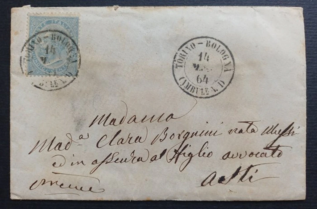 Italy Kingdom - 15 cent DLR on an envelope with ambulant...
