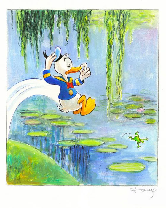 Tony Fernandez - Donald Duck Inspired by Monet’s...