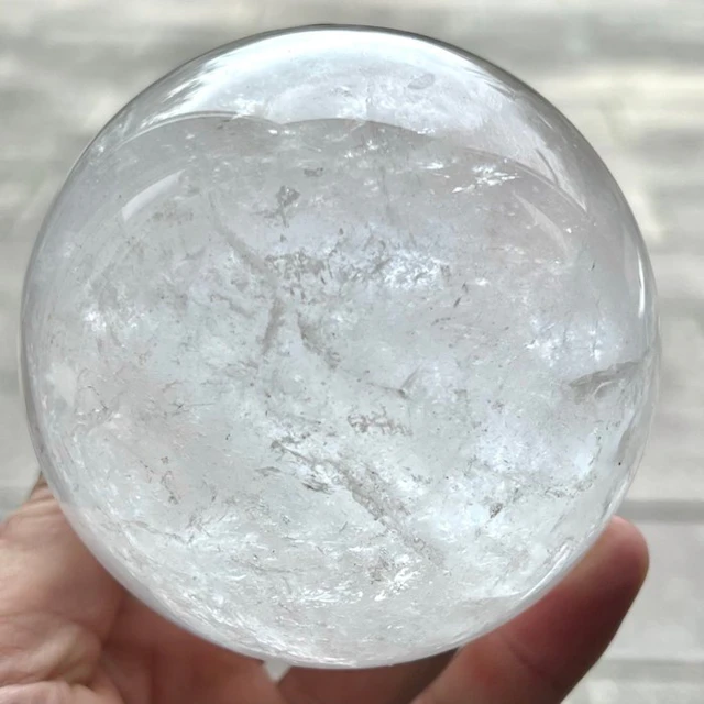 Mountain Crystal Clear Quality sphere Crystal - Height...