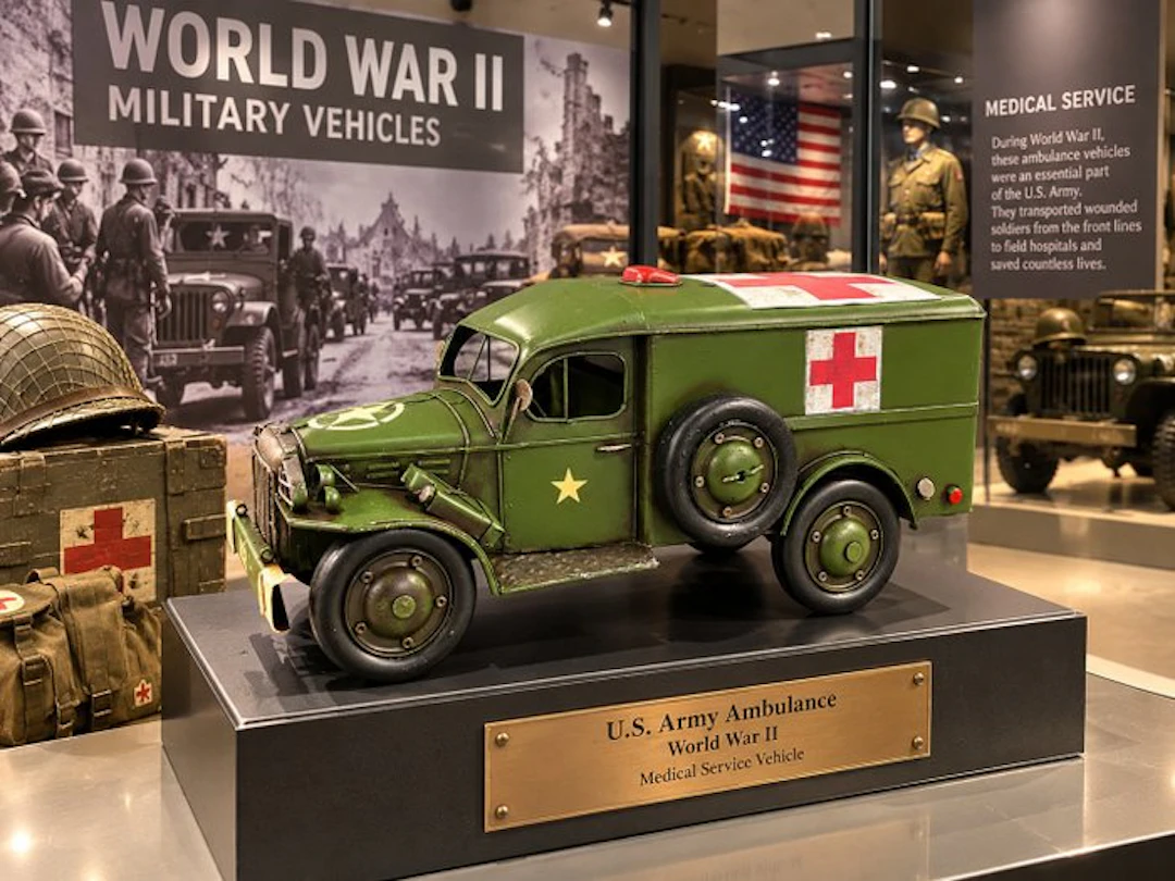 Model car - Gremo metal - WW II***JEEP MILITARY AMBULANCE***XXL 33cm - 2026