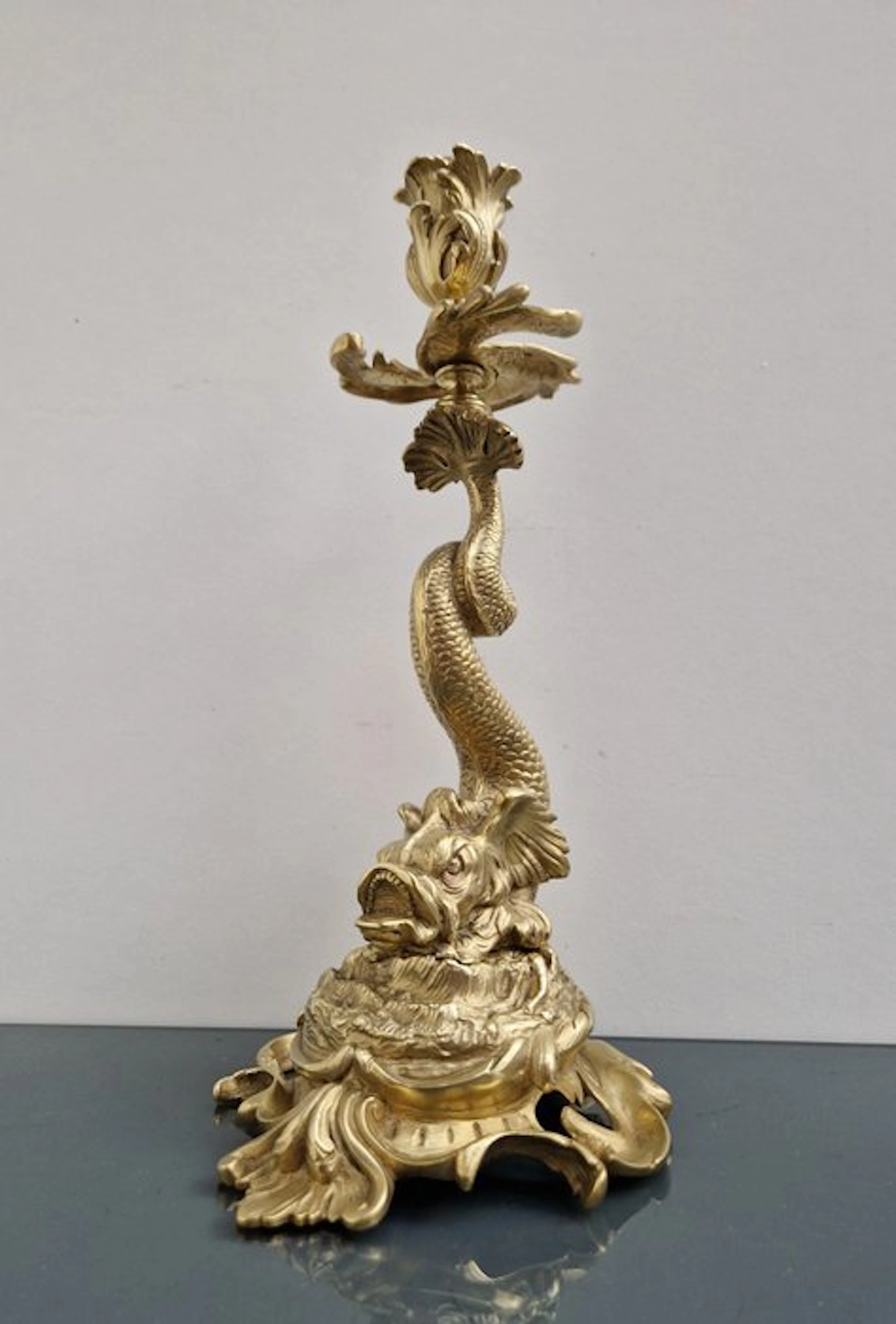 Mythologische Dolfijn-kandelaar - Zeewezen - Candleholder...
