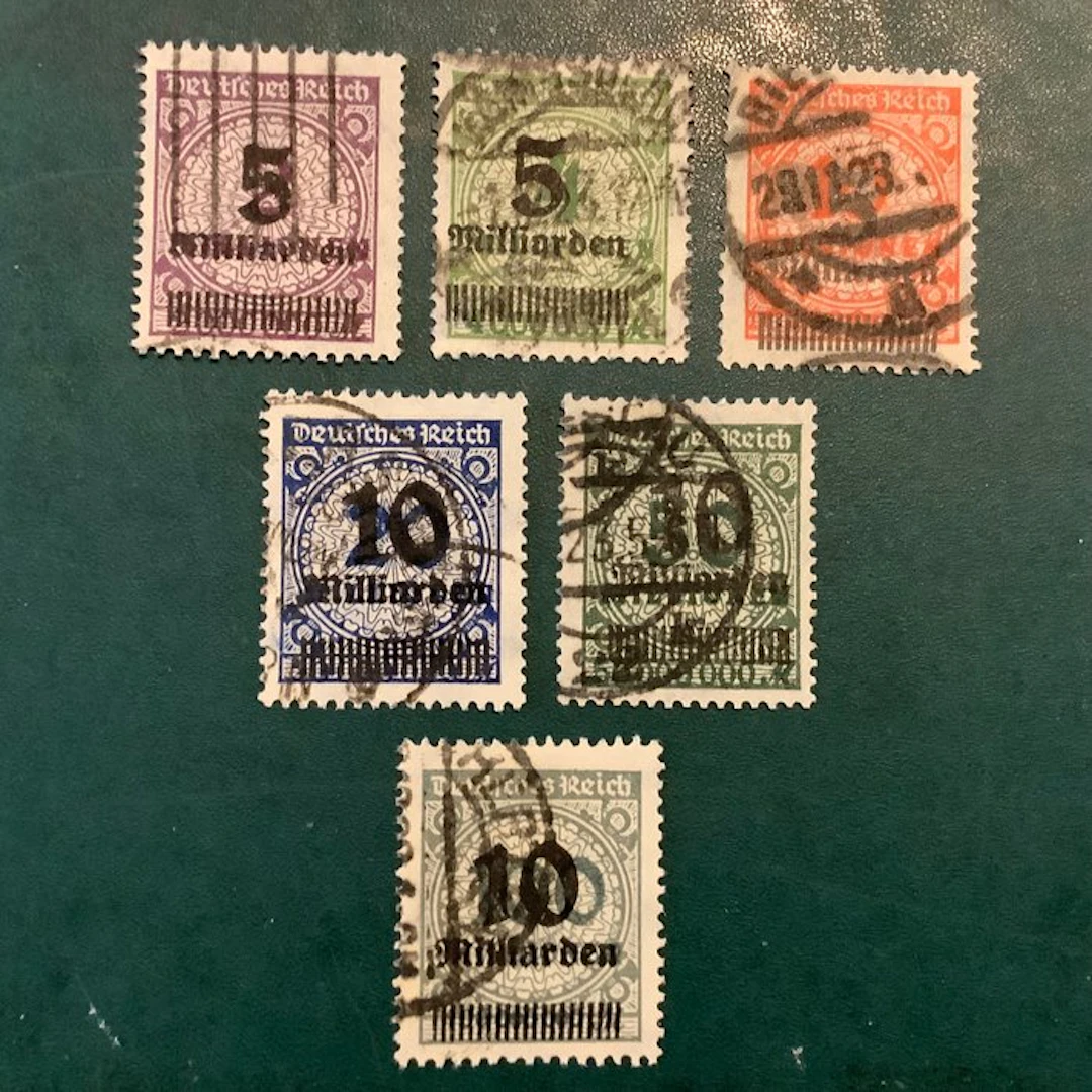 German Empire 1923 - Infla: full issuance with new values...