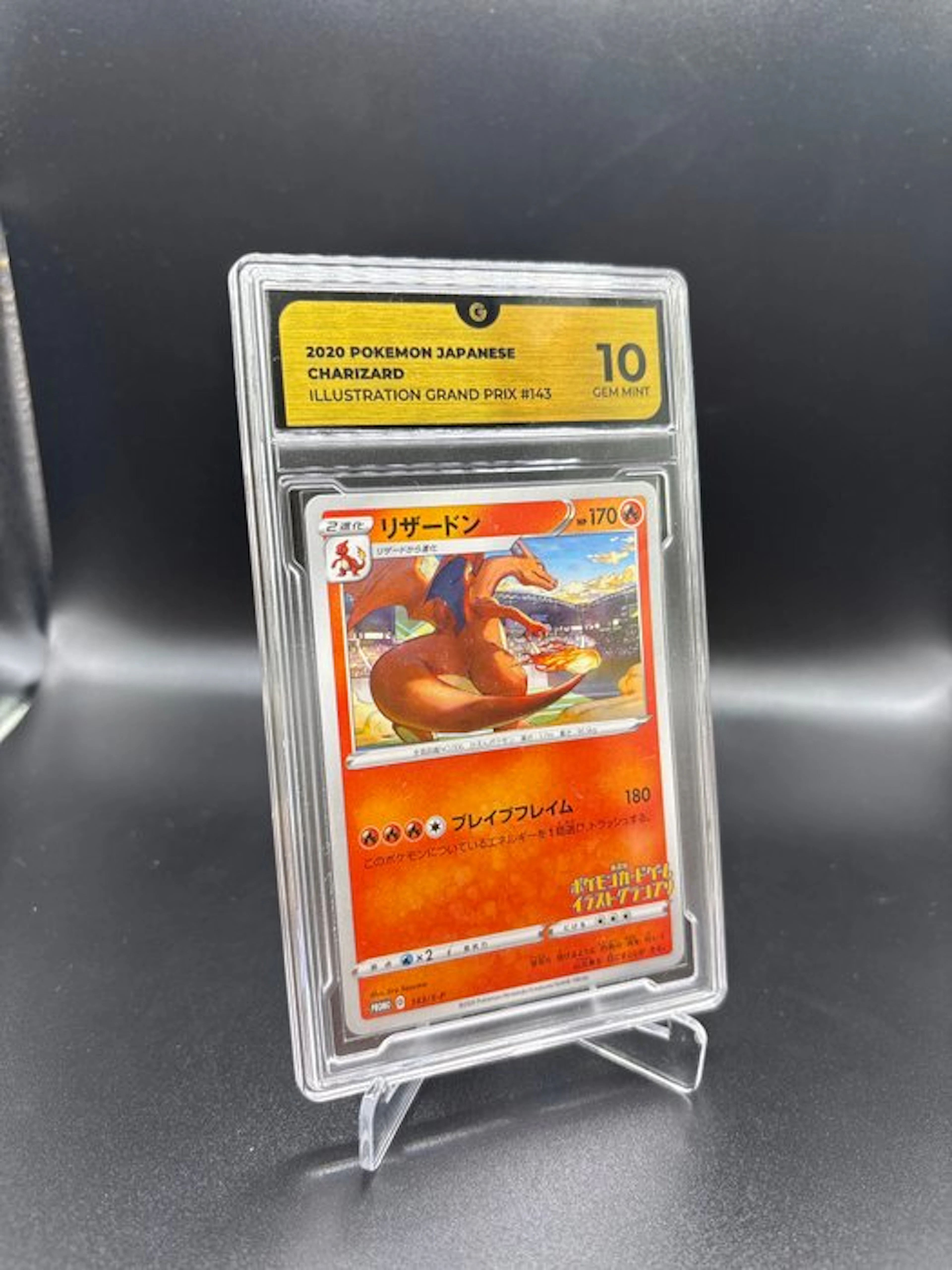 Pokémon - 1 Graded card - Charizard 143 Illustration Grand Prix - GG 10
