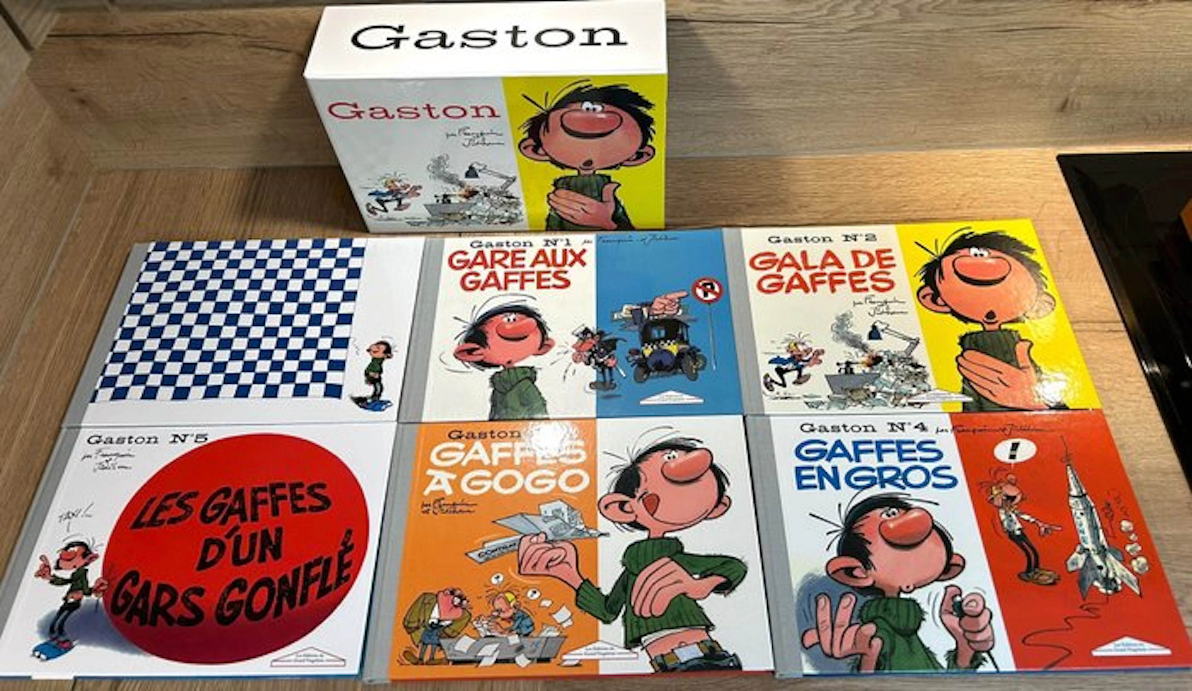 Gaston T1 à T5 + HS - Fac-similé - 6x C + coffret + 5x...