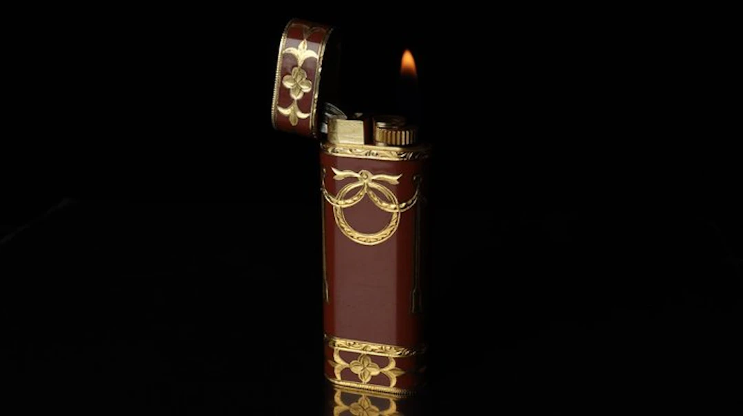 Cartier - Rare Engraving Pattern Vintage gas Lighter - No...