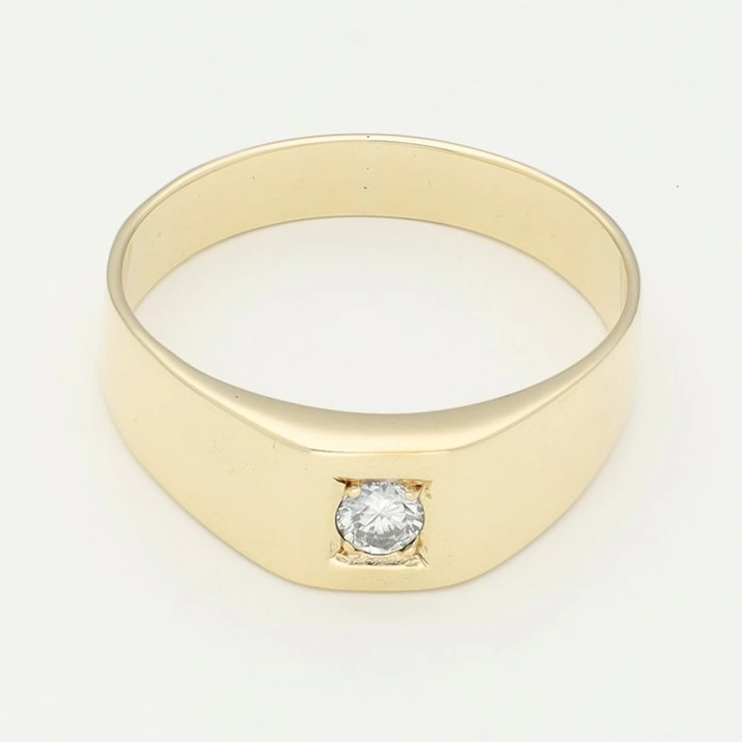 Ring - 14 kt. Yellow gold Diamond (Natural)