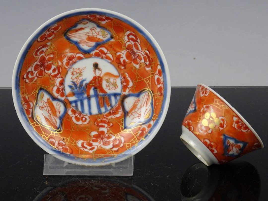 Cup and saucer - Porcelain - Kangxi (1662–1722)