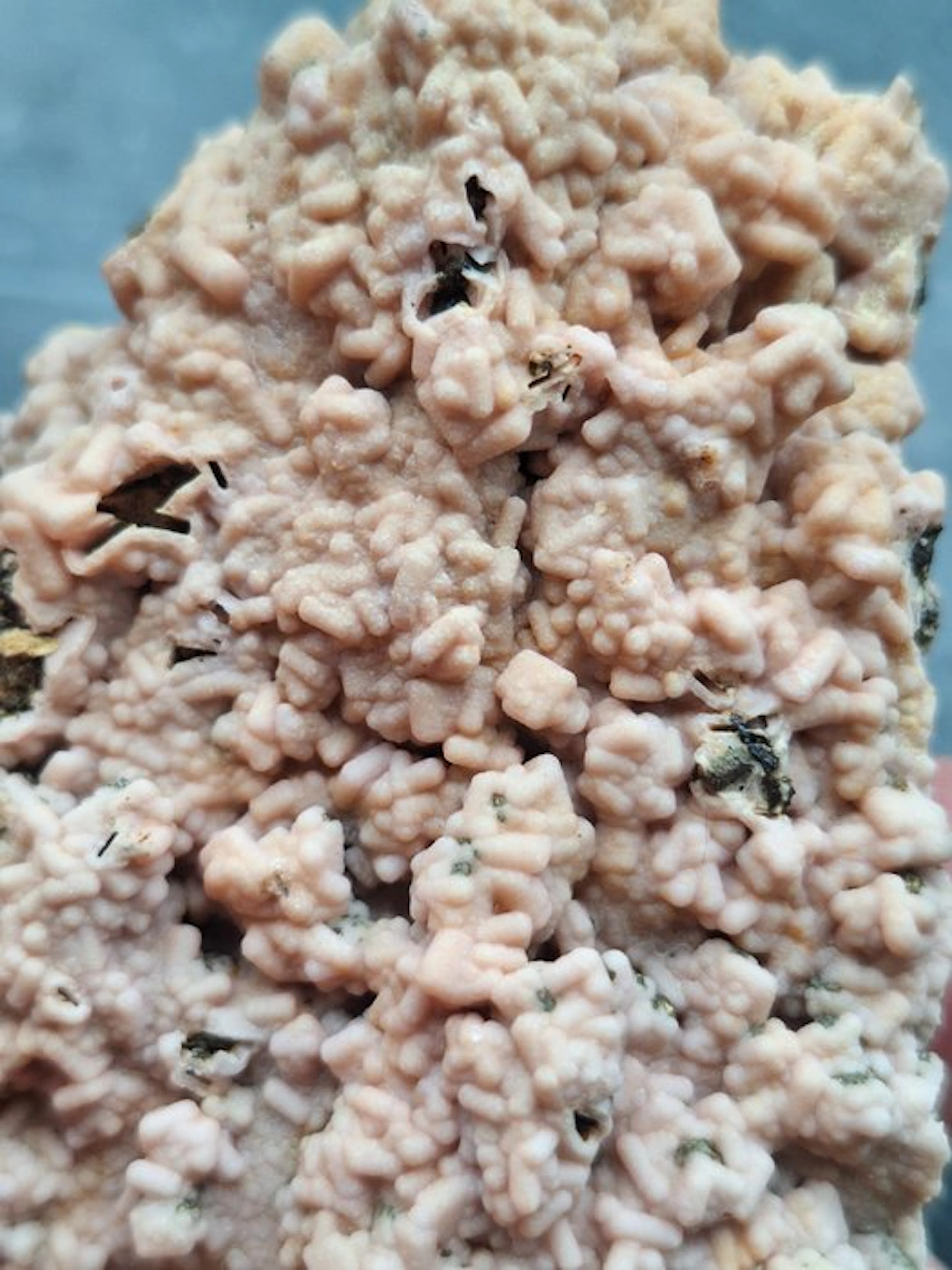 Very rare "Oppu" rhodochrosite after baryte Crystals on...