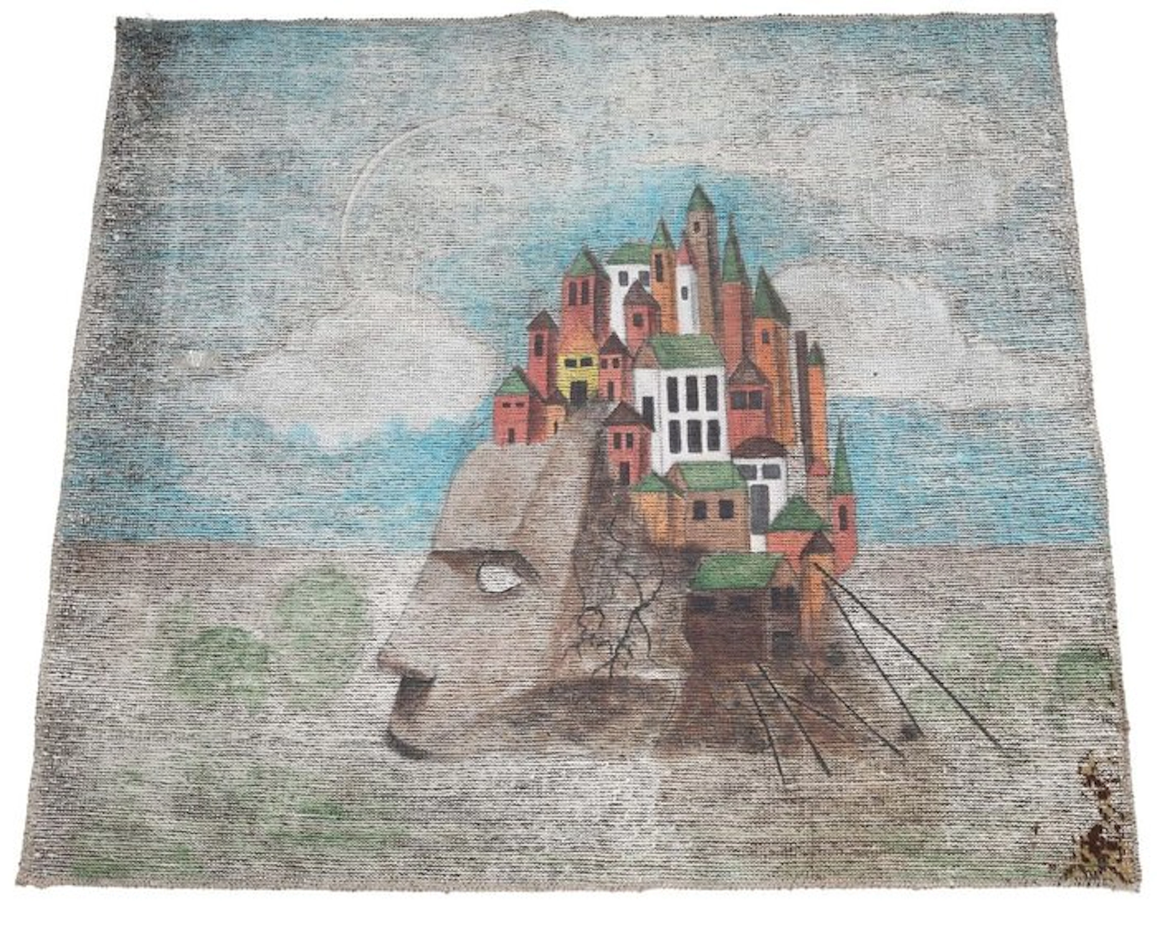 Hand-knotted Oriental rug – vintage-enhanced...
