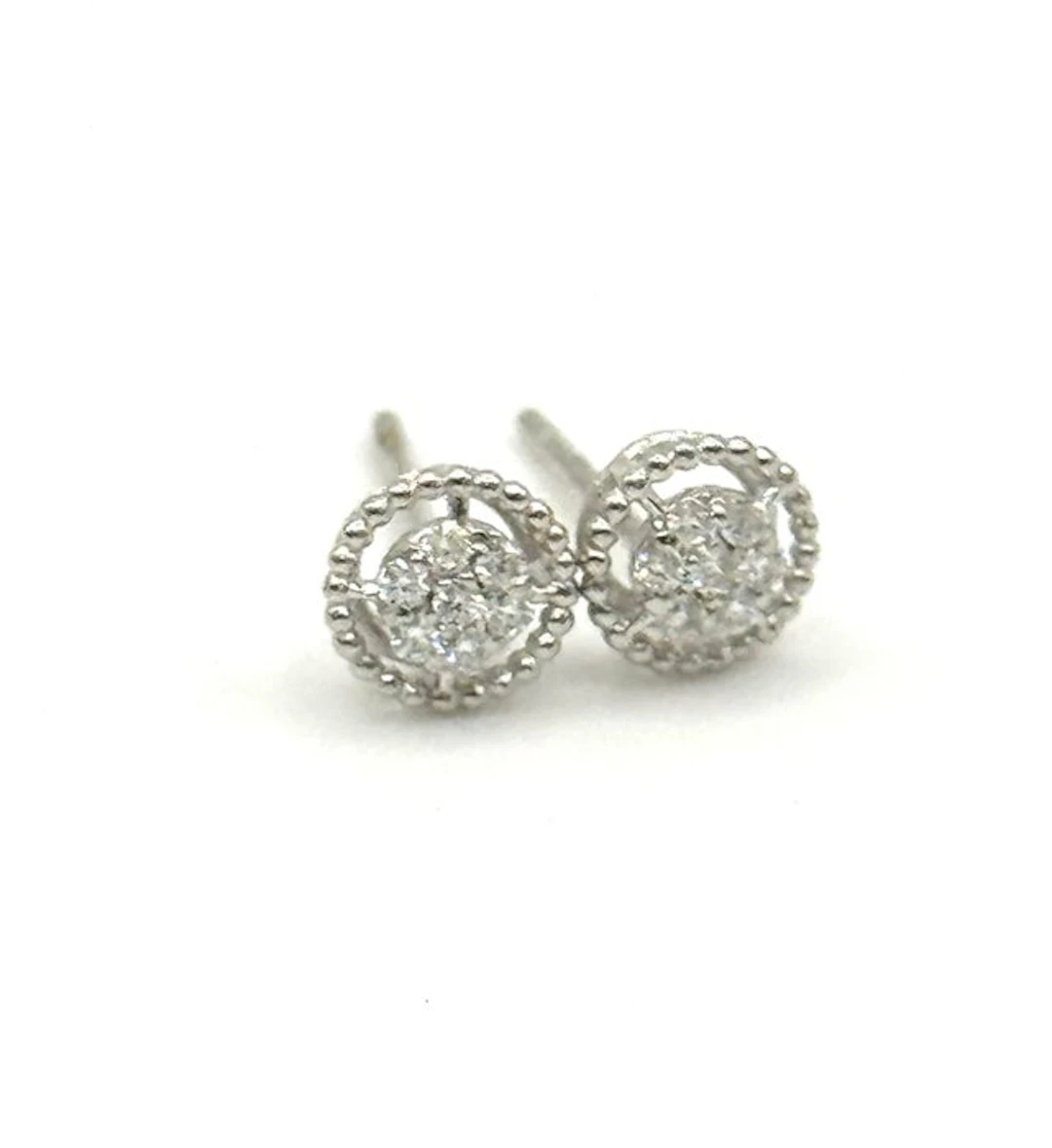 Stud earrings - 18 kt. White gold - 0.20ct. tw. Diamond (Natural)