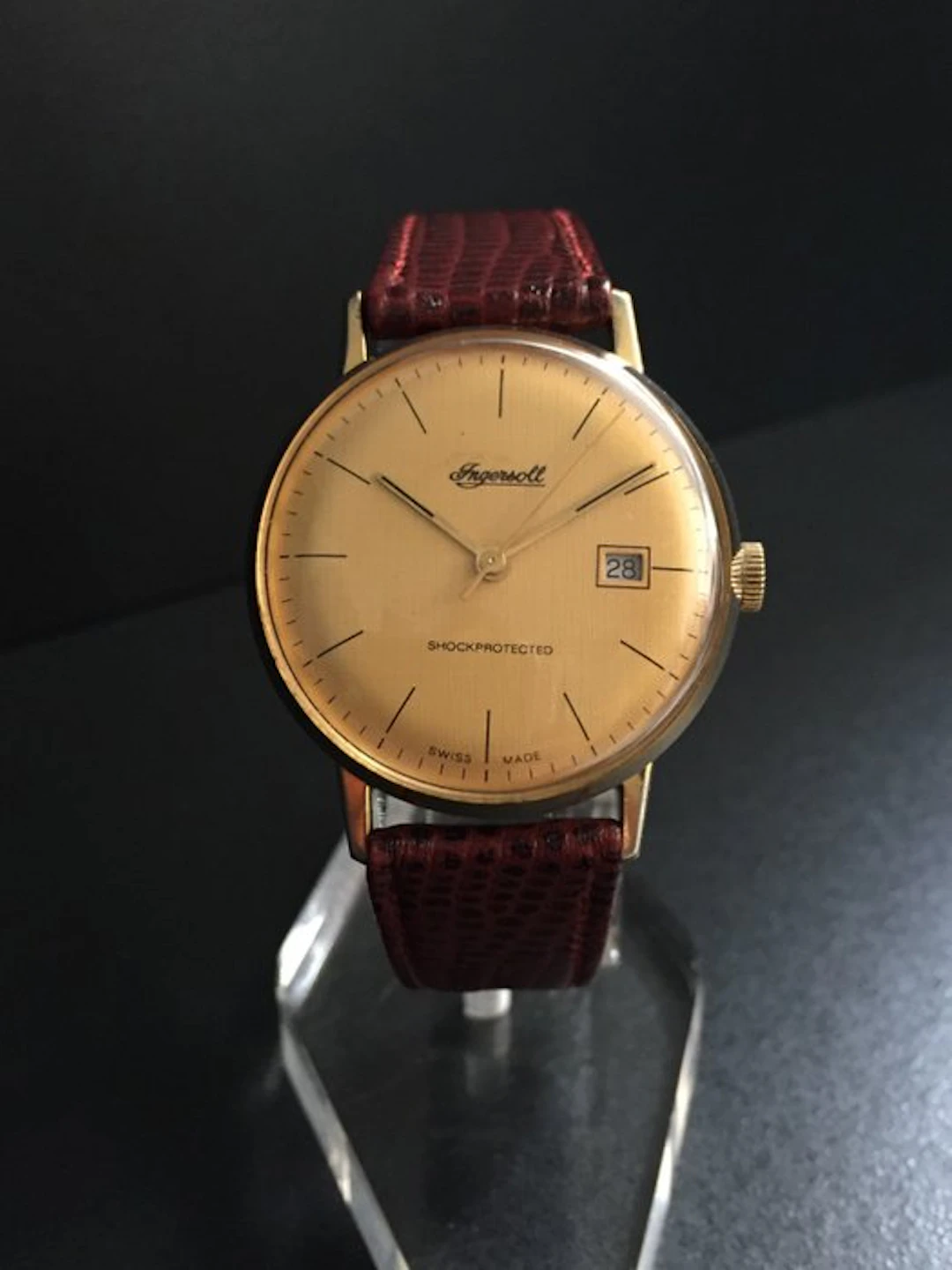 Ingersoll - Date Shockprotected GP 18k - No reserve price...
