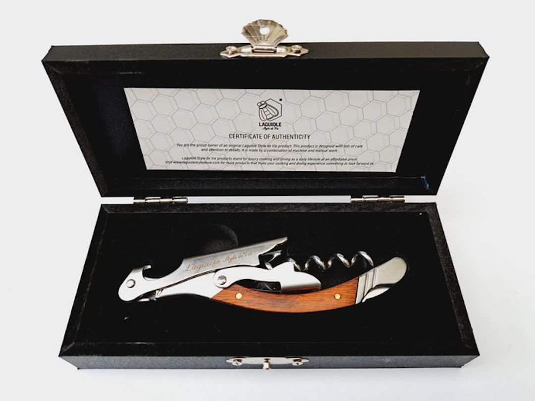 Laguiole - Corkscrew - Rose Wood - style de - Corkscrew - Stainless steel