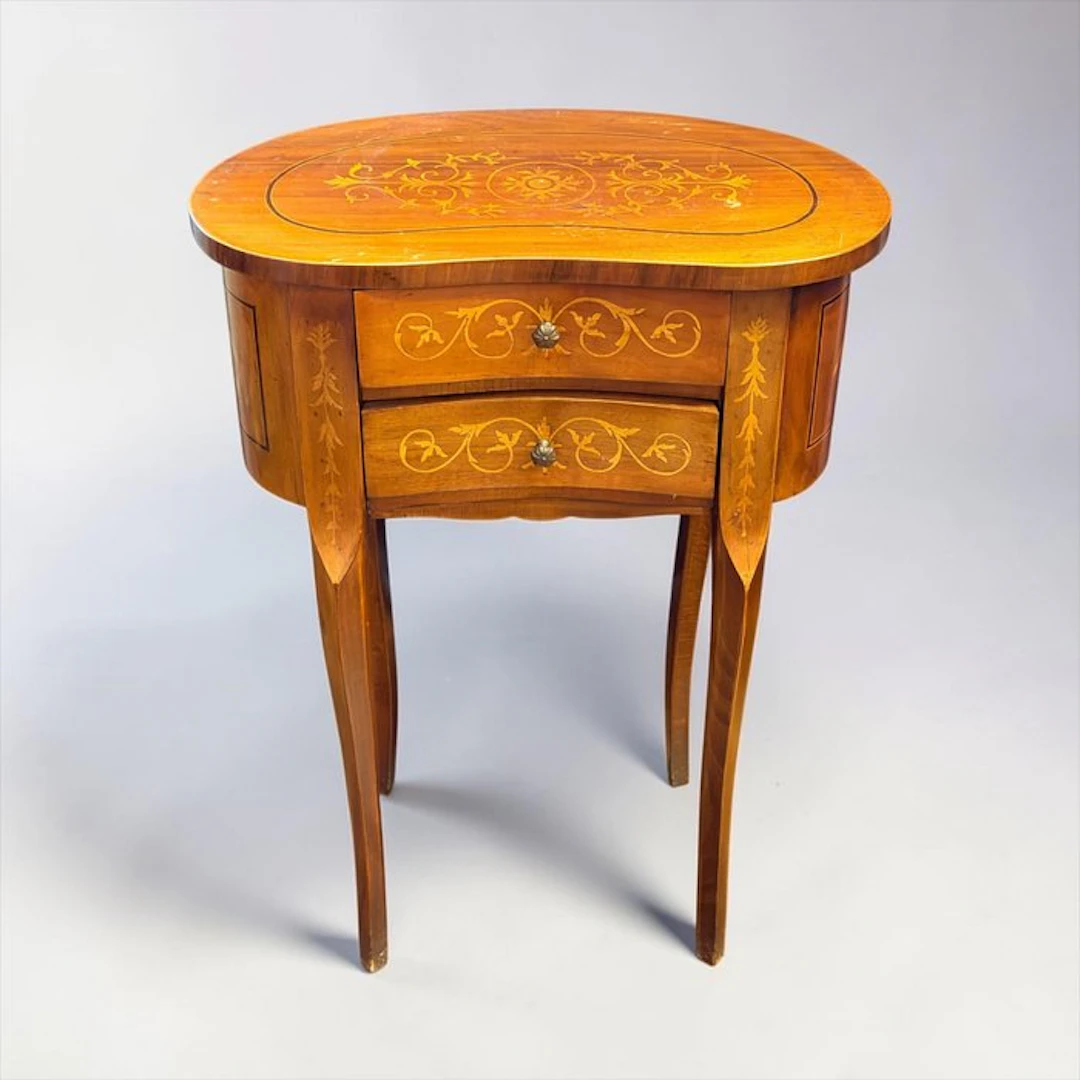Side table - kidney - Wood - Luxury Marquetry