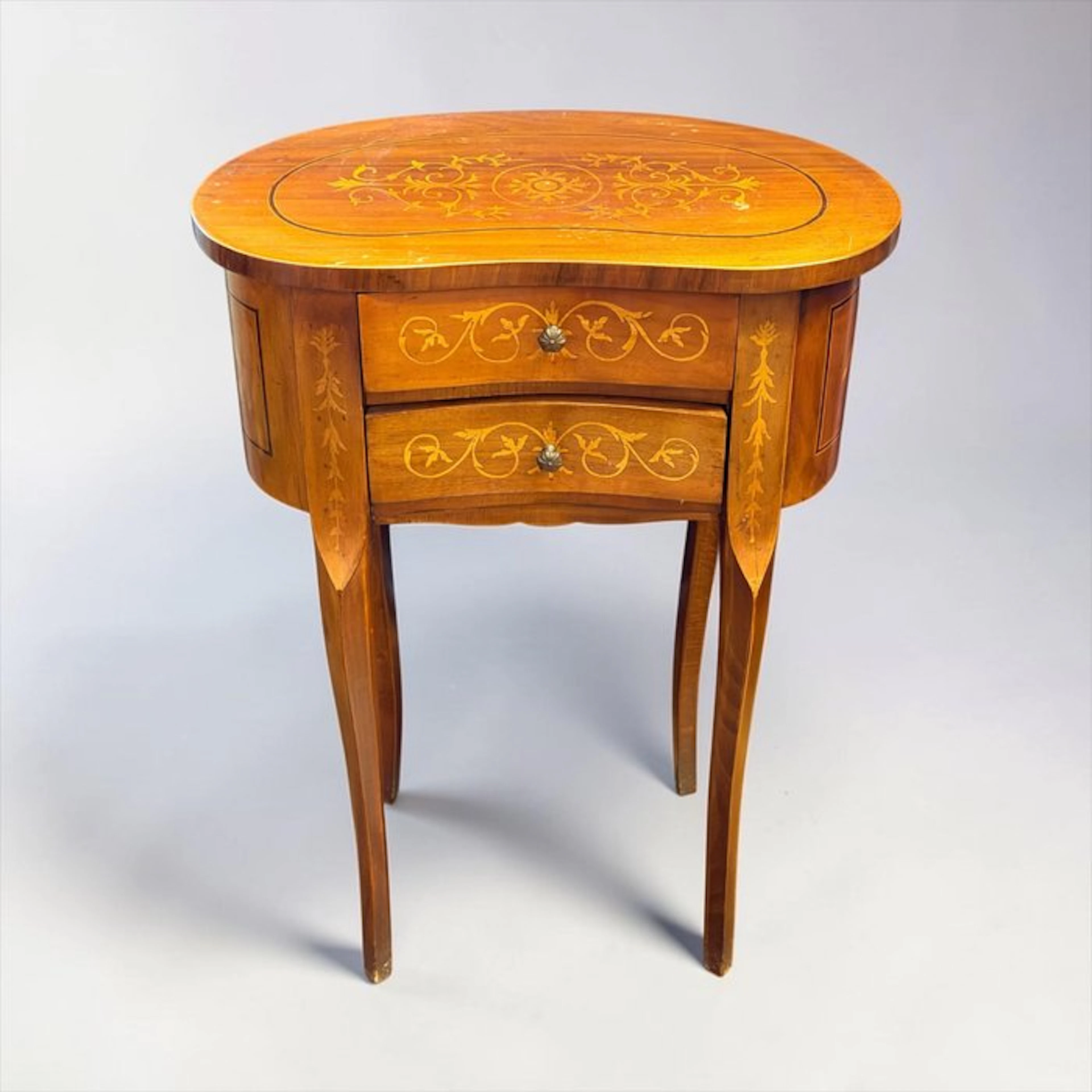 Side table - kidney - Wood - Luxury Marquetry