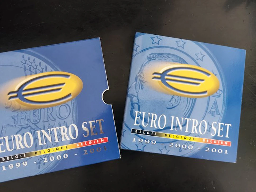 Belgium. Year Set (BU) 1999/2001 "Euro Intro Set" (No reserve price)