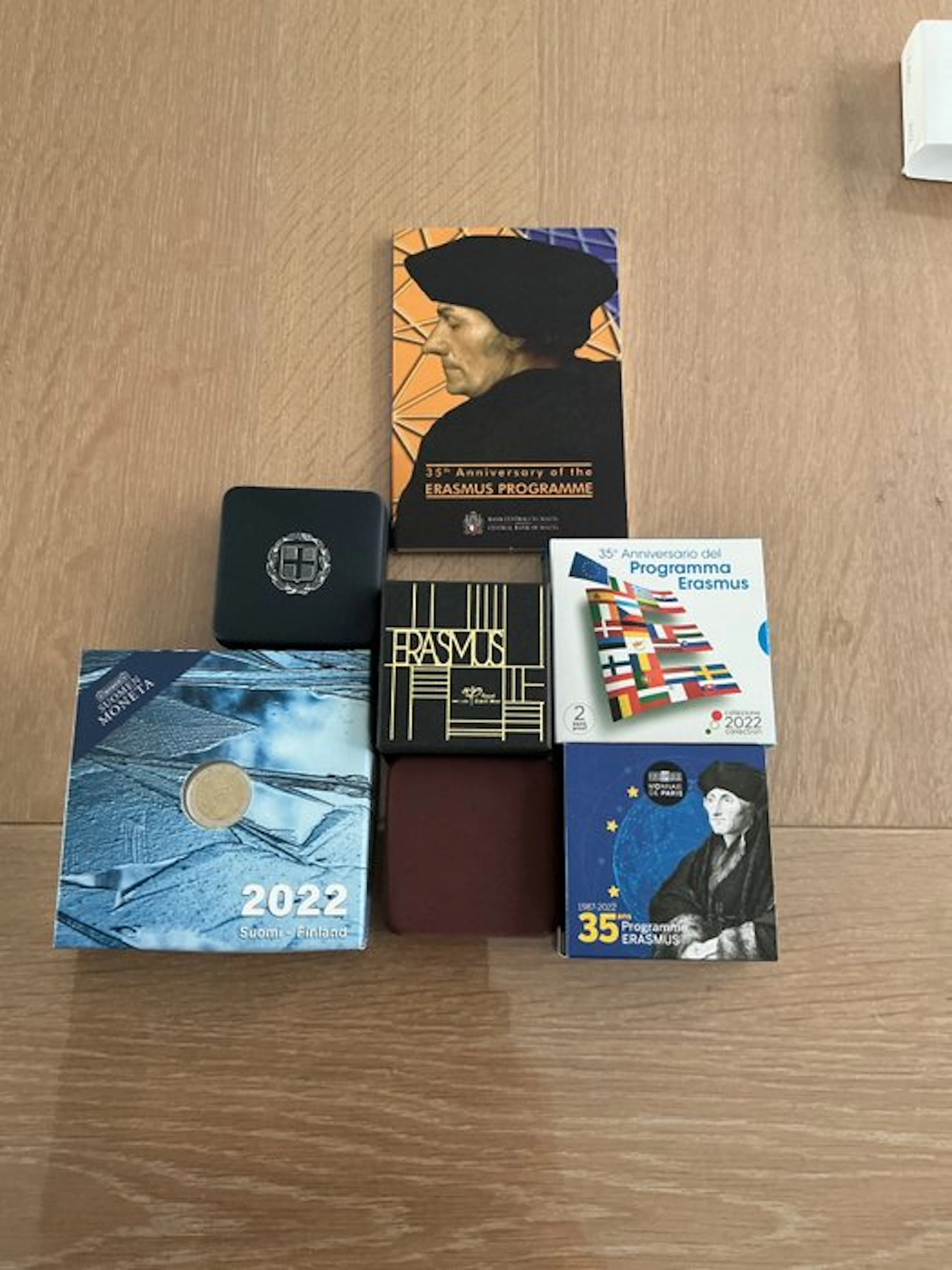 Europe. 2 Euro 2022 "Erasmus" (7 coins incl. 6 Proof coins)