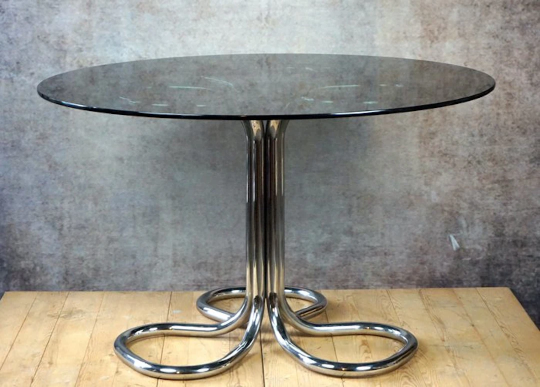 Table - Steel, Glass - Round table