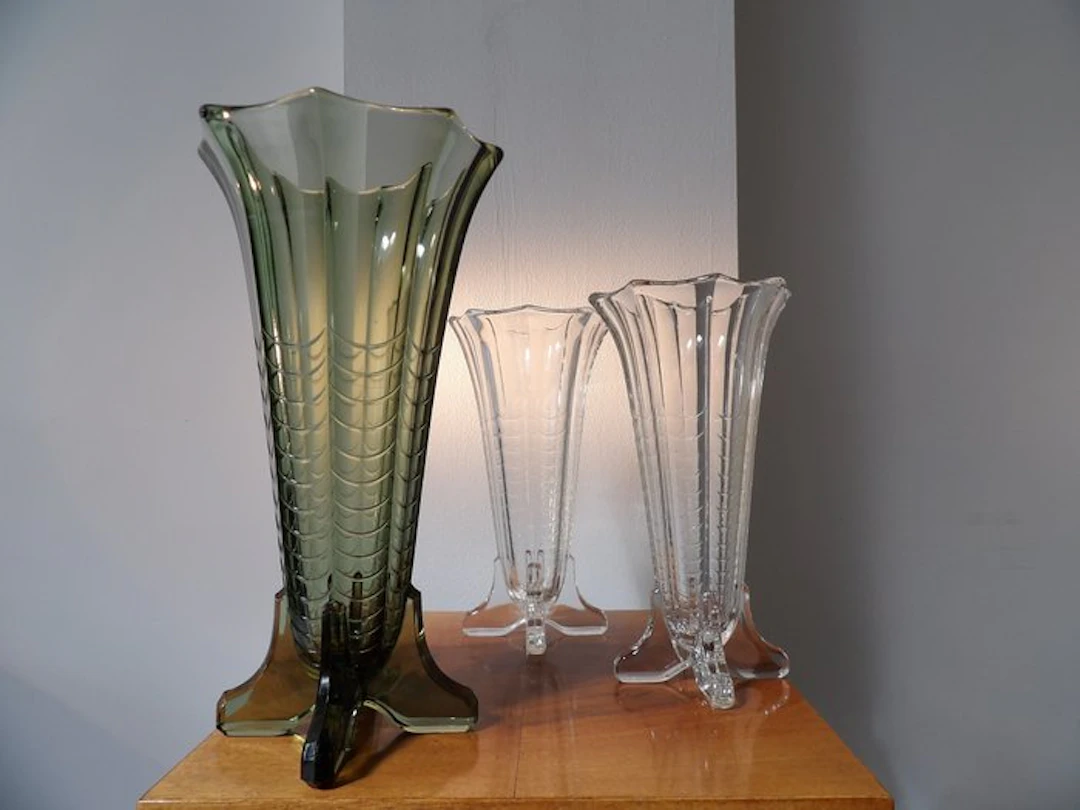 Val Saint Lambert - Charles Graffart - Vase (3) - Montesquieu - Glass