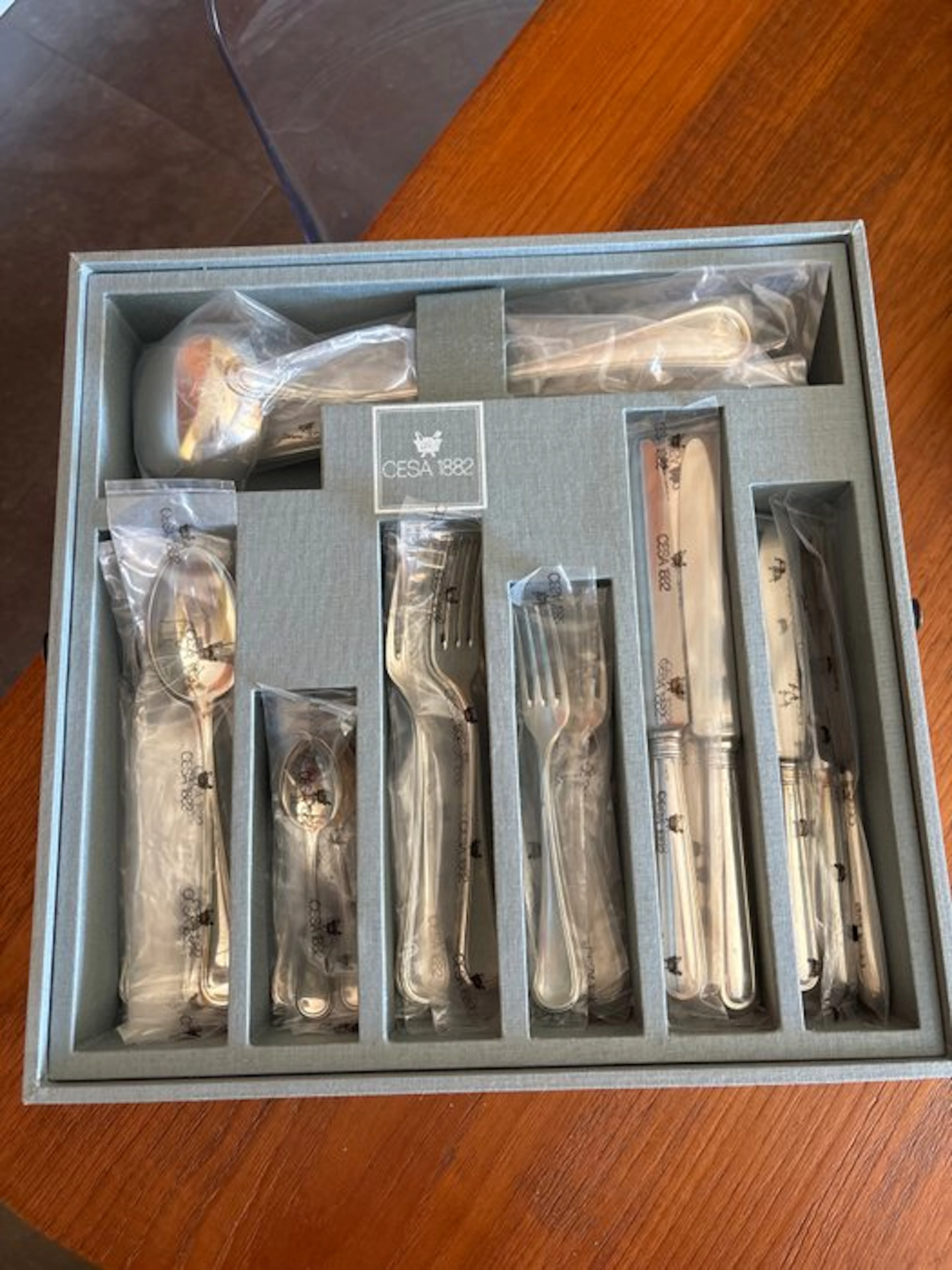 Cutlery set for 12 - .800 silver - CESA 1882 - Mod WINDSOR