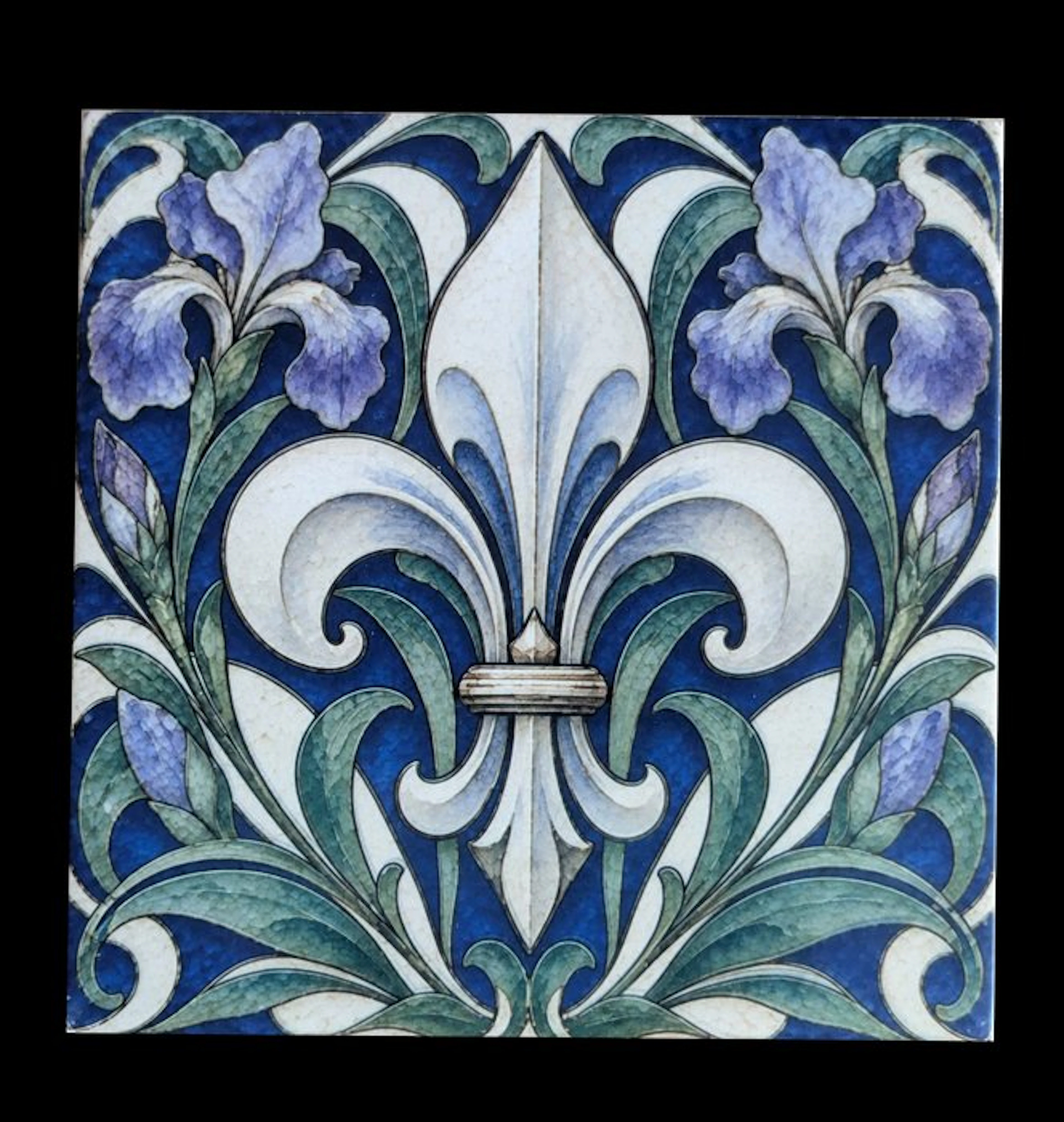 Maison Riviera Tiles - Riviera Tiles - Fleur de Lys - Carreau de céramique