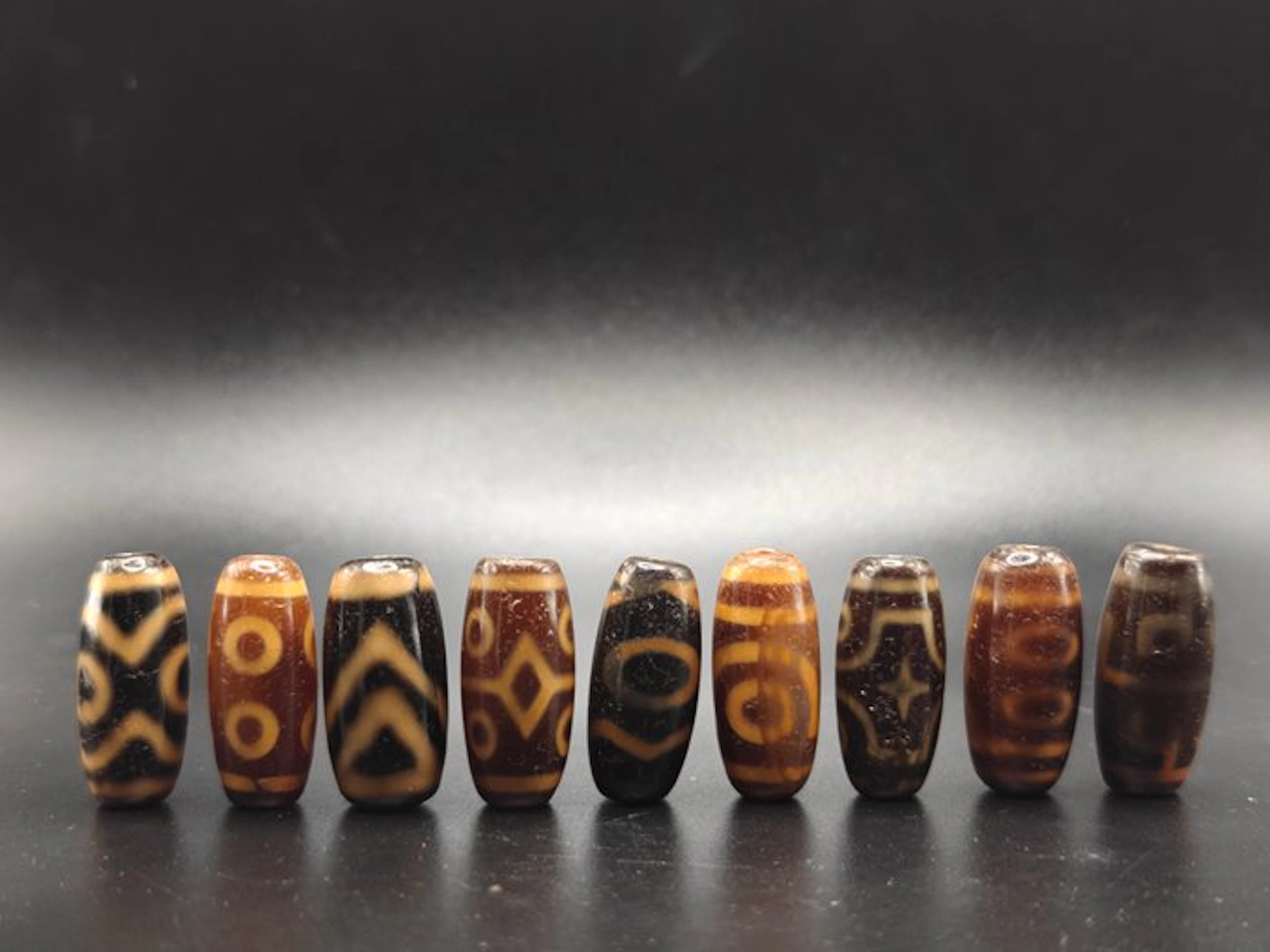 Very Old Tibetan Agate Dzi Bead Pendulums - For...