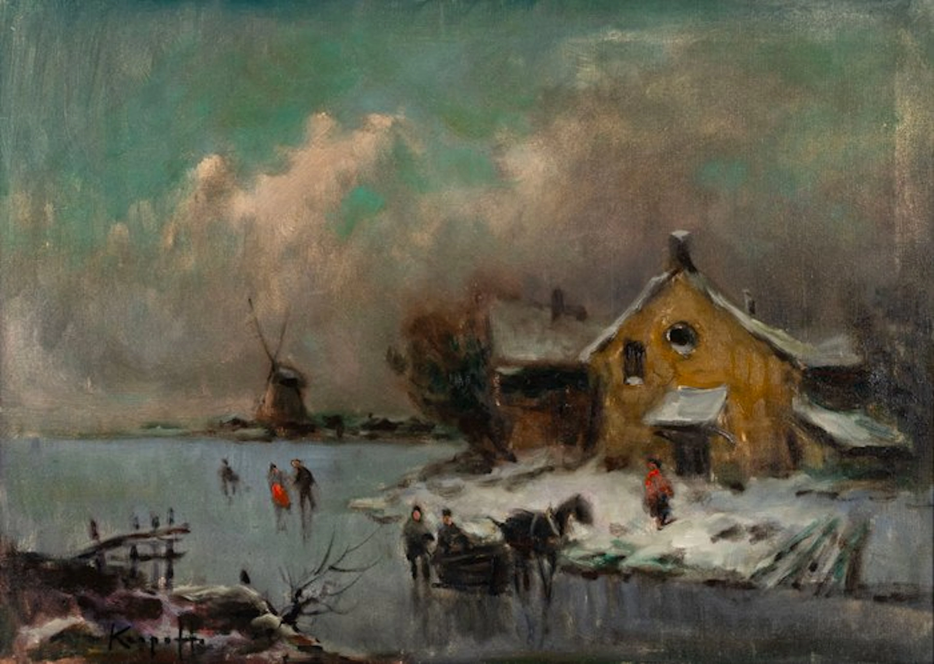 Ivan Karpoff (1898-1970) - Paesaggio innevato