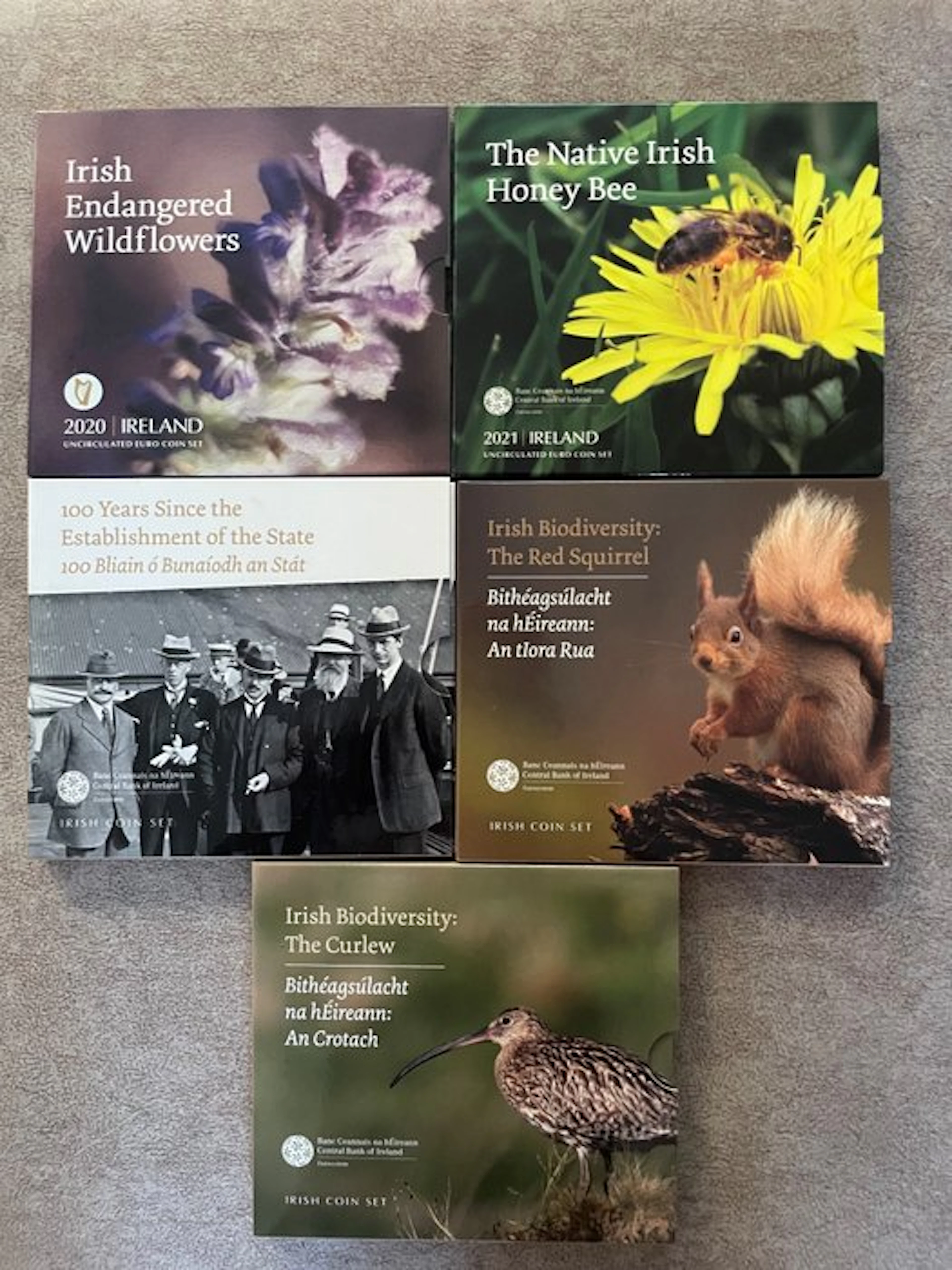 Ireland. Year Set (BU) 2020/2024 (5 sets) (No reserve price)