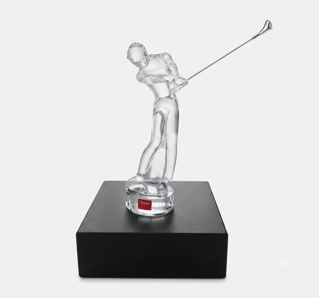 Baccarat - Figurine - "GOLFEUR" avec écrin d'origine - Crystal