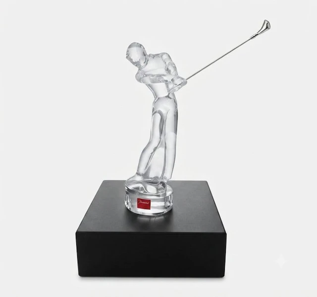 Baccarat - Figurine - "GOLFEUR" avec écrin d'origine - Crystal