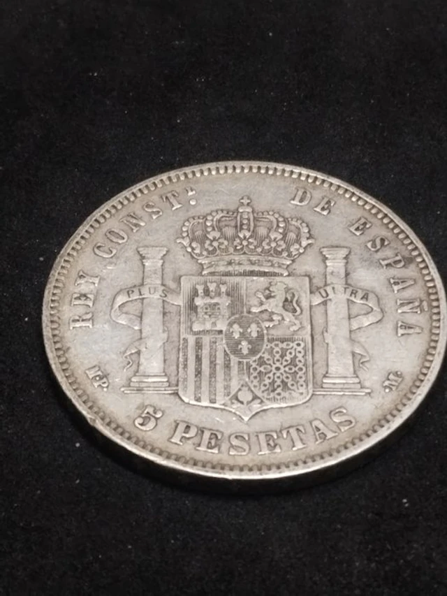 Spain. Alfonso XIII. 5 Pesetas 1890*90 MPM (No reserve price)